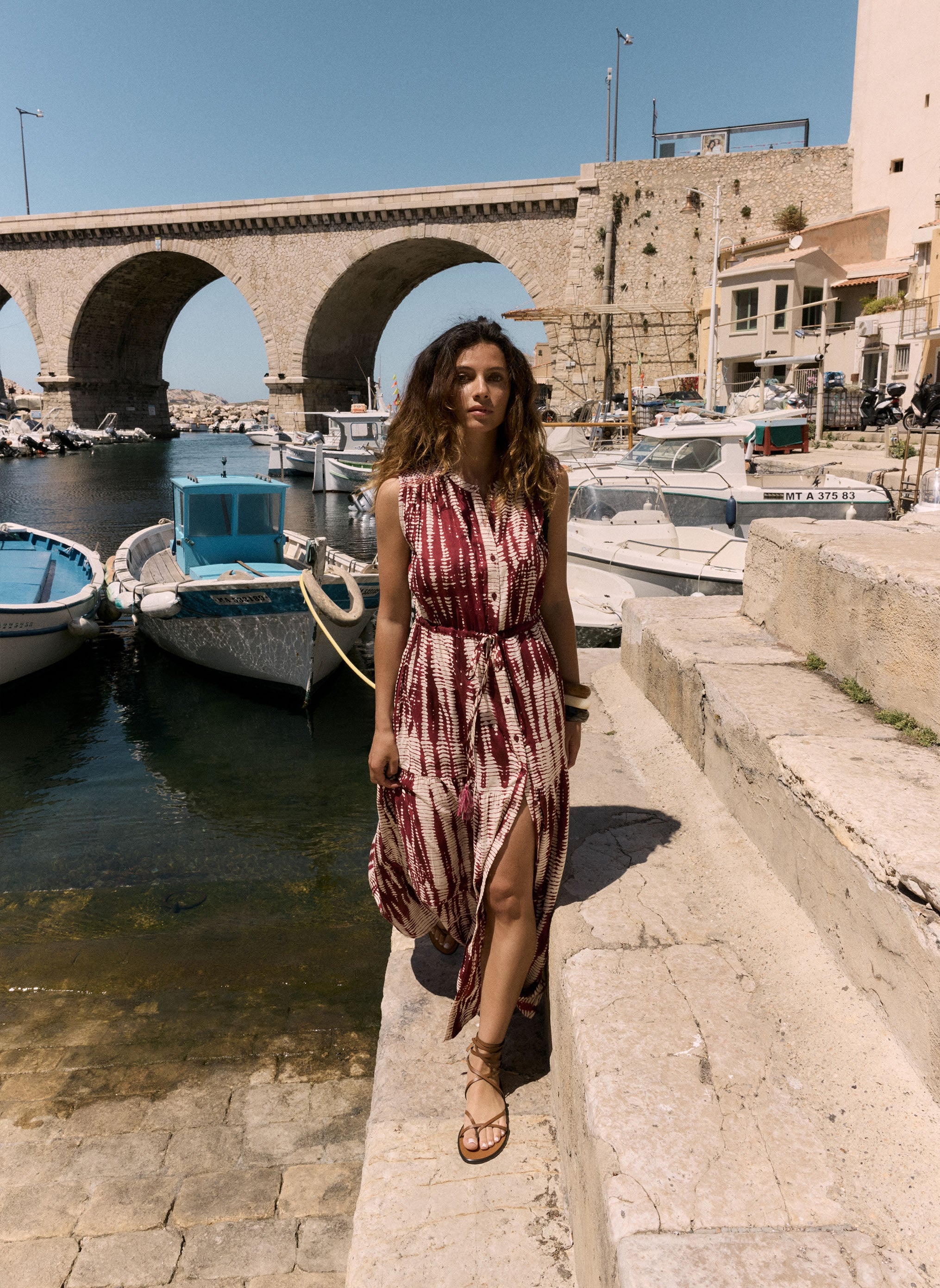 ROBE LONGUE ODALYSA bordeau