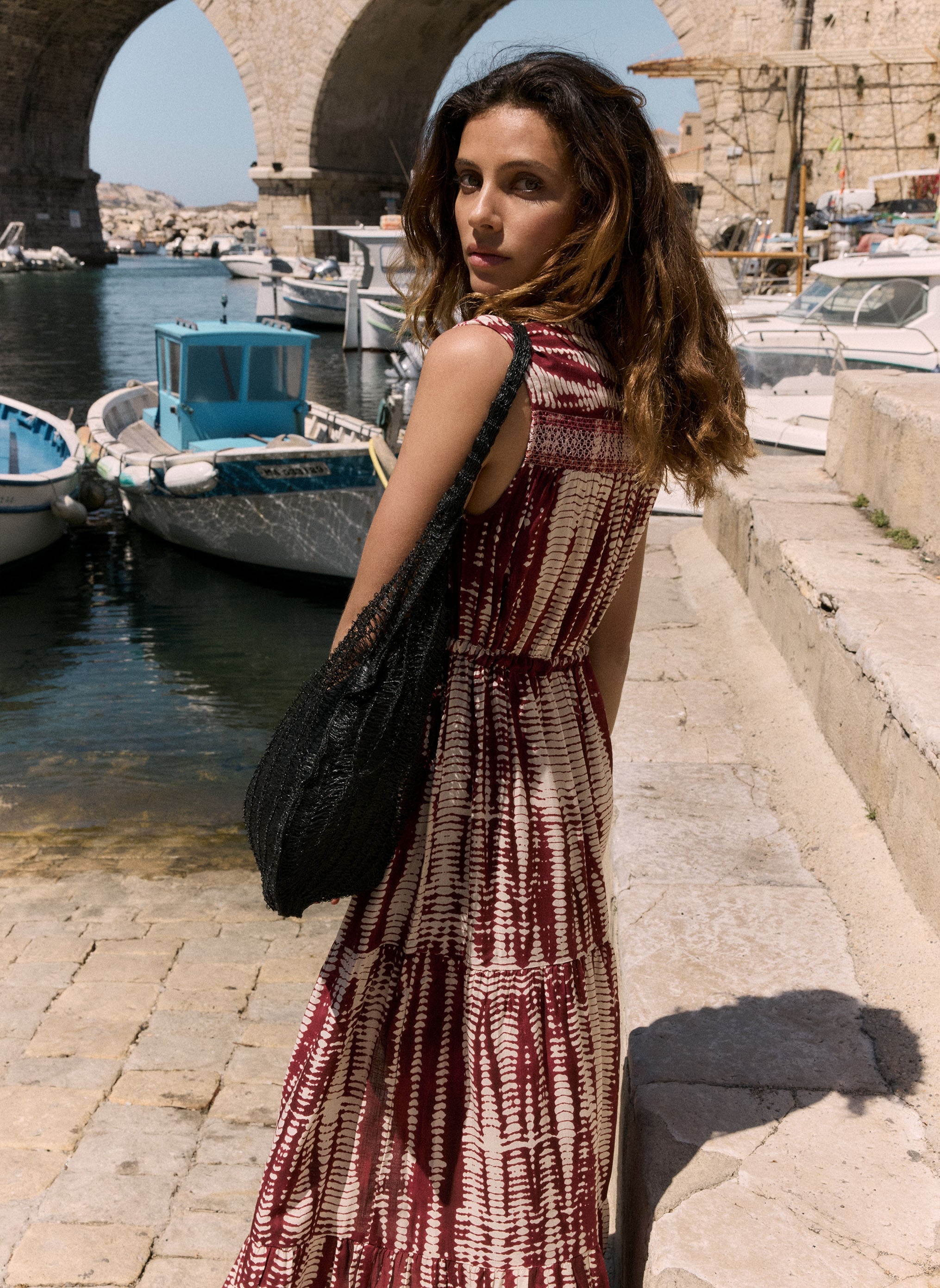 ROBE LONGUE ODALYSA bordeau