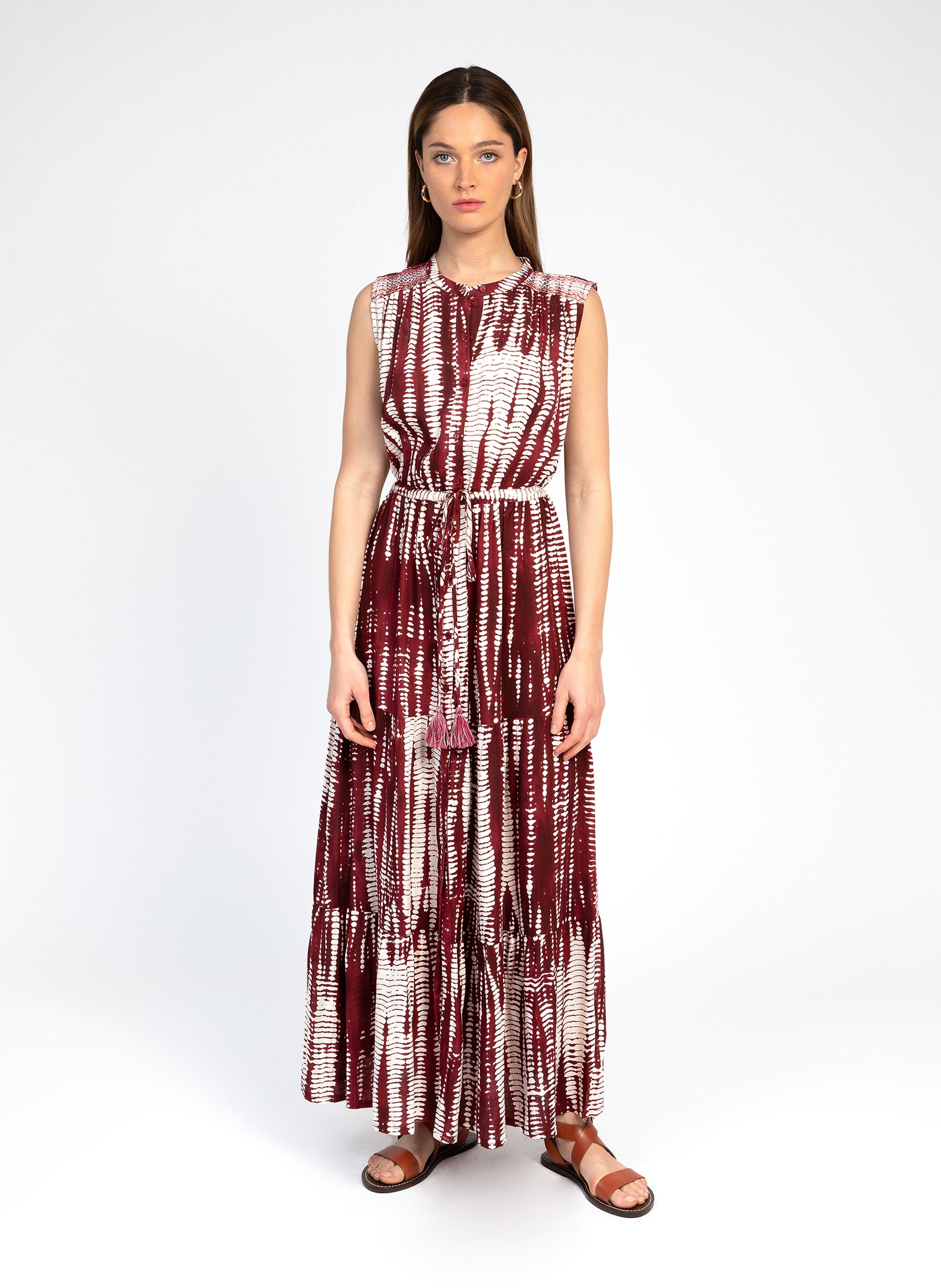 ROBE LONGUE ODALYSA bordeau