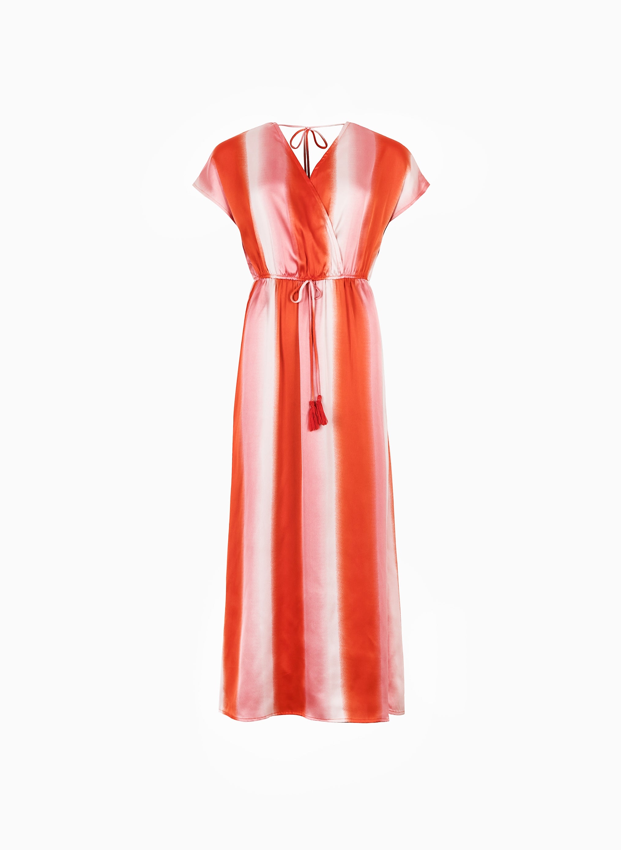 coral ODIVINE LONG DRESS
