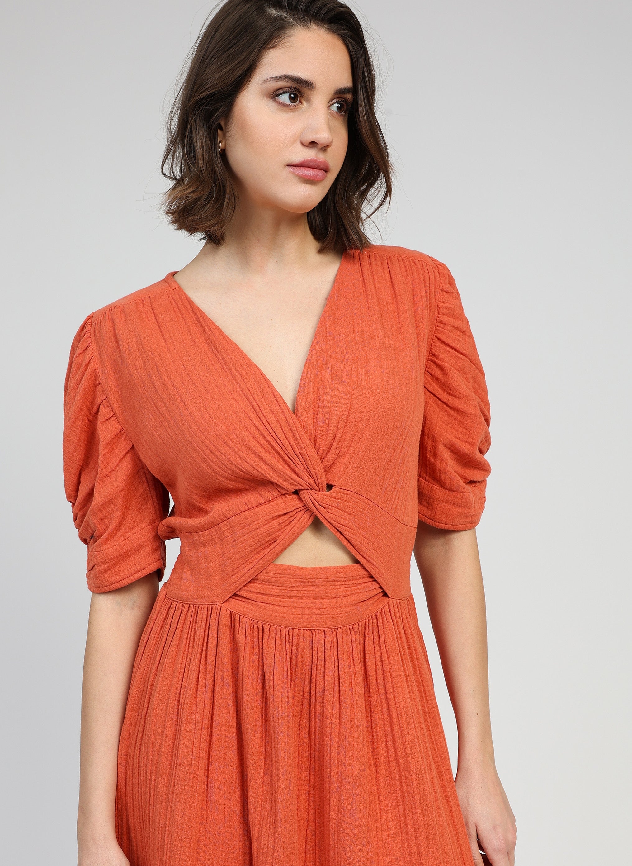 ROBE MIDI ODOUMA terracotta