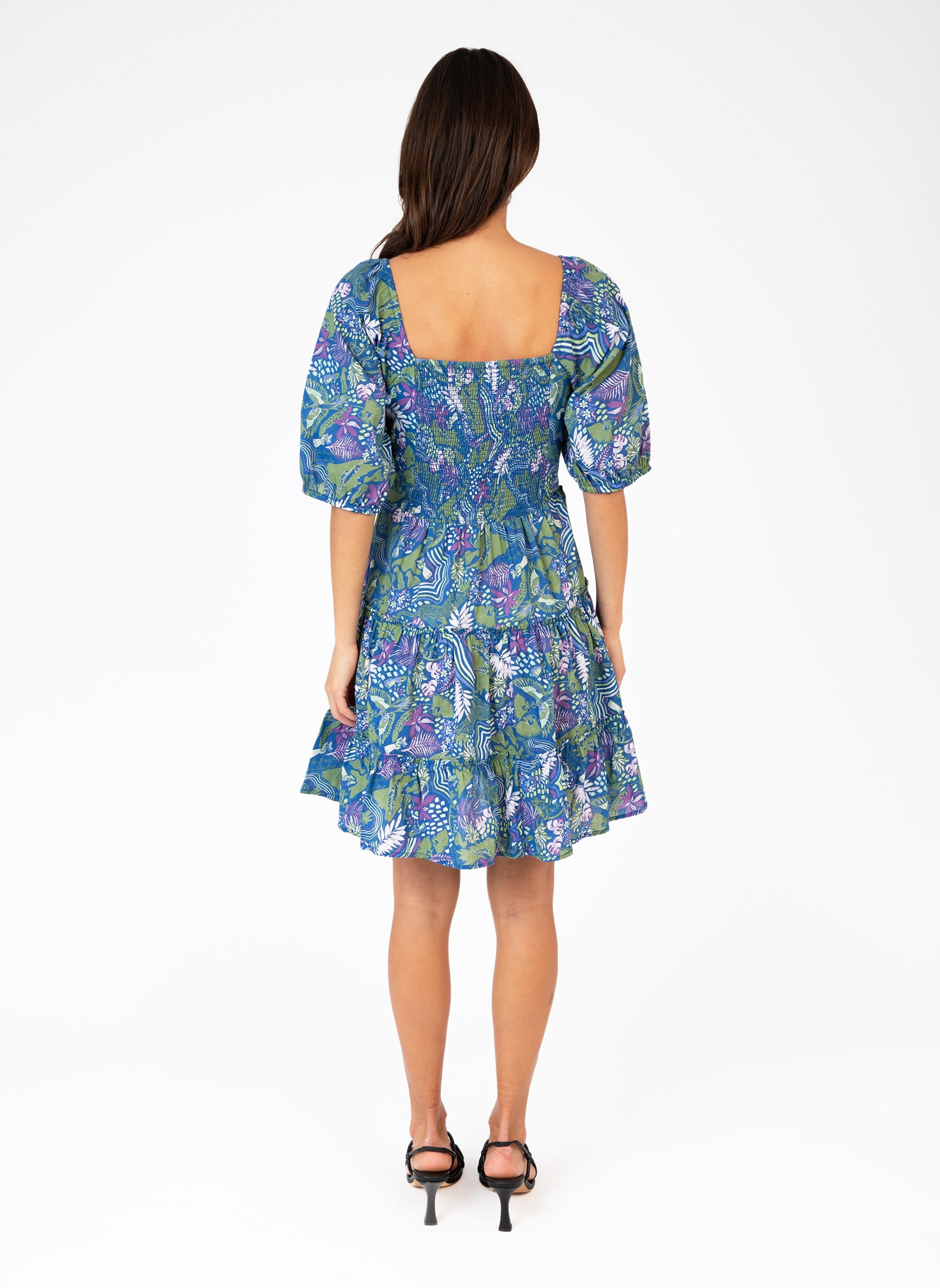 OLAVIE bolivia blue SHORT DRESS