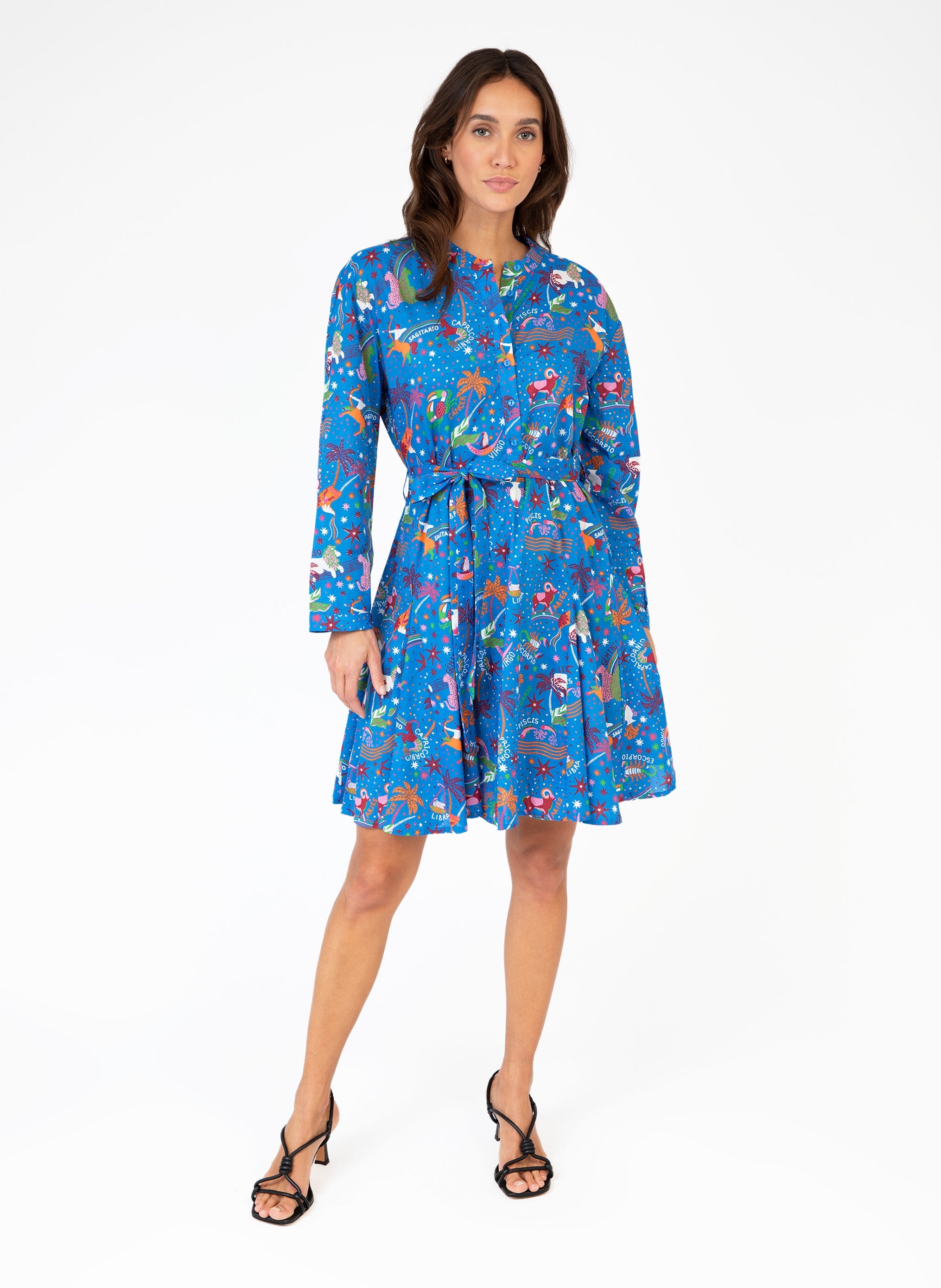 OLINATA SHORT DRESS circa blue