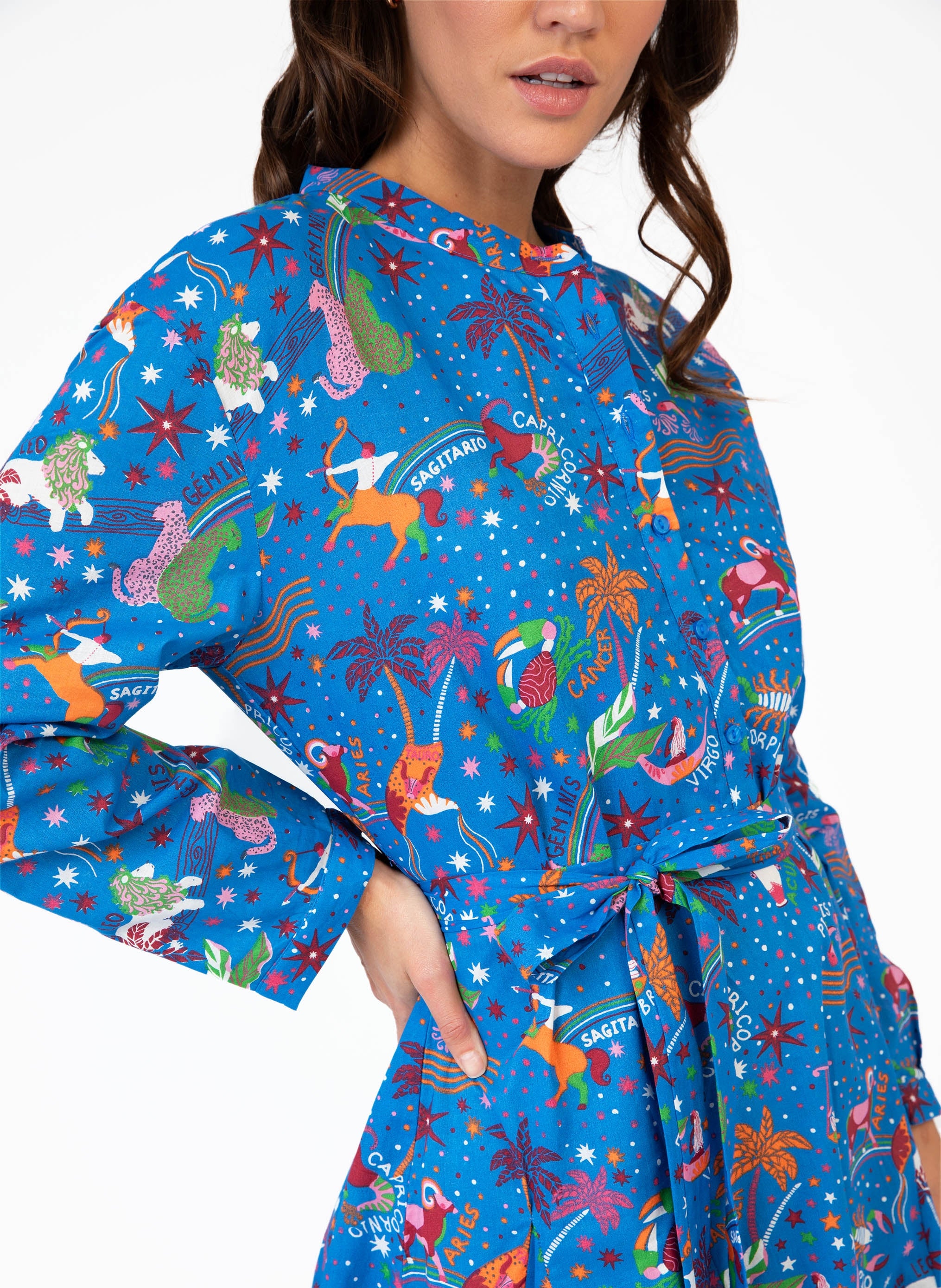 OLINATA SHORT DRESS circa blue