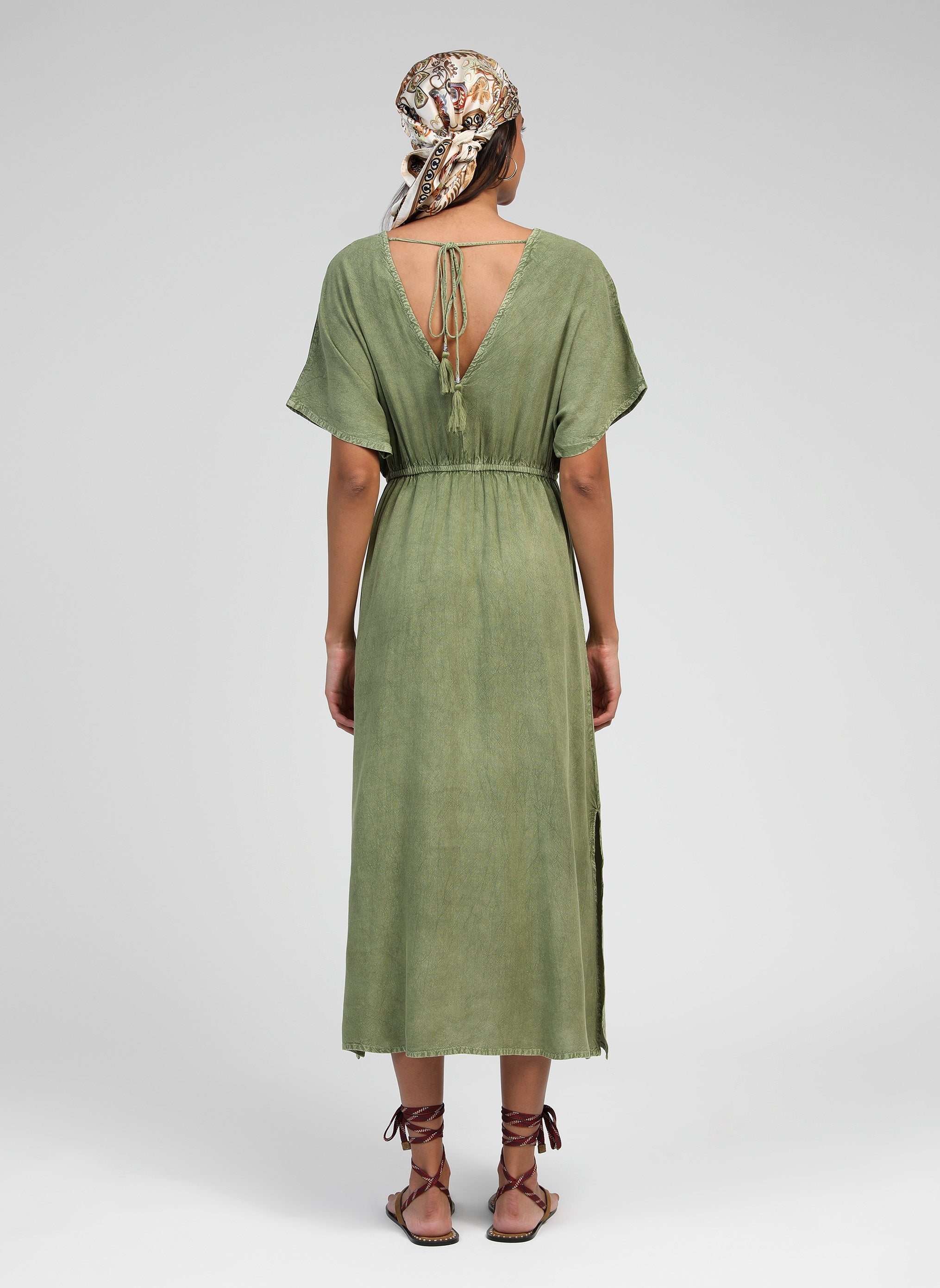 OMALYNA MIDI DRESS khaki