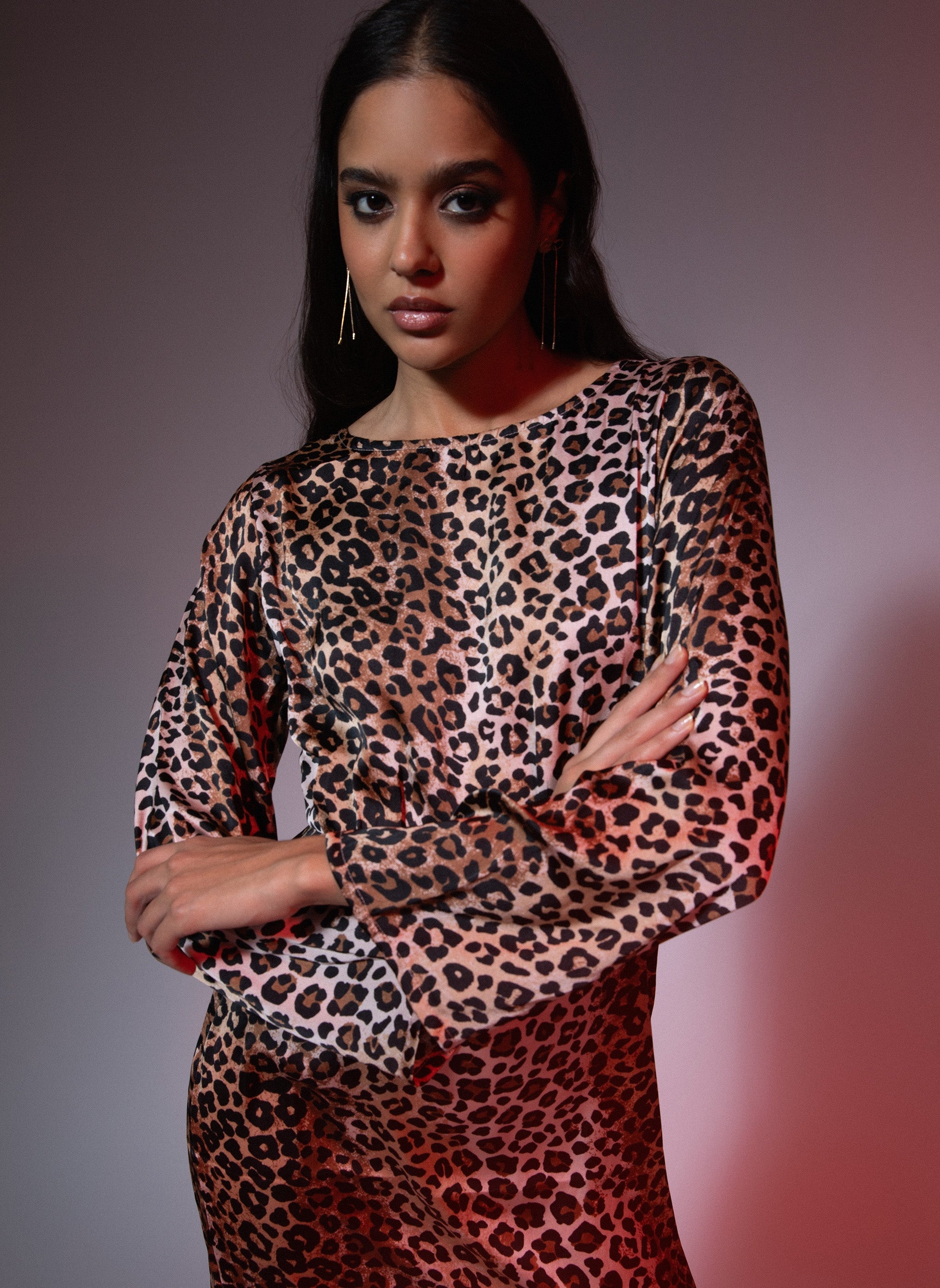 OMELIE MIDI DRESS chocolate louvy