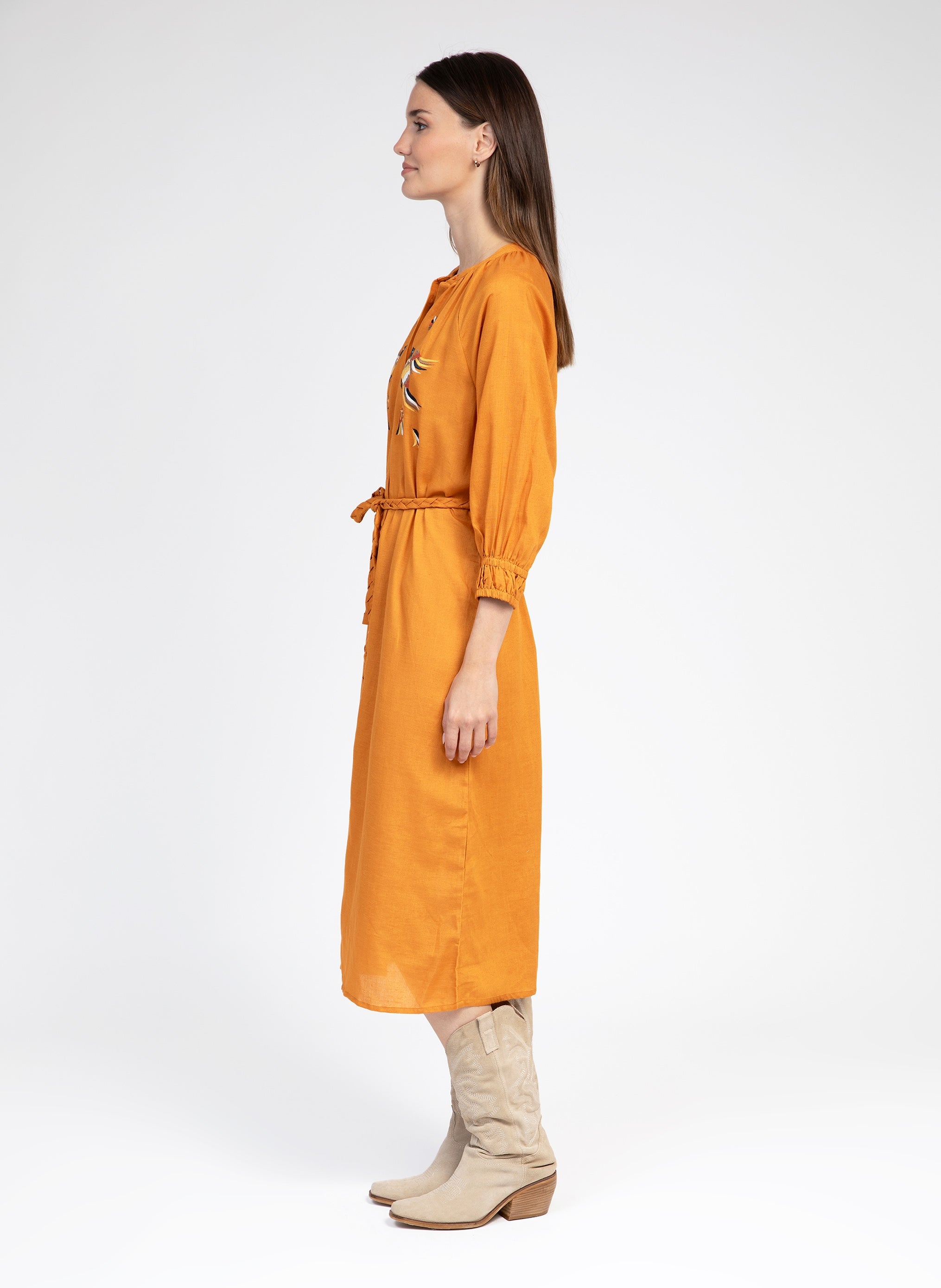 VESTIDO ONORYA MIDI miel