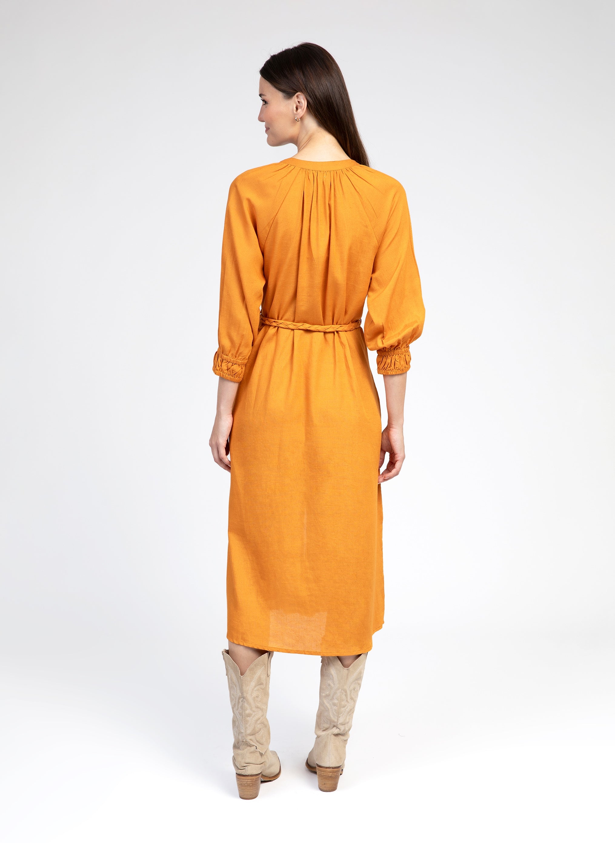 VESTIDO ONORYA MIDI miel