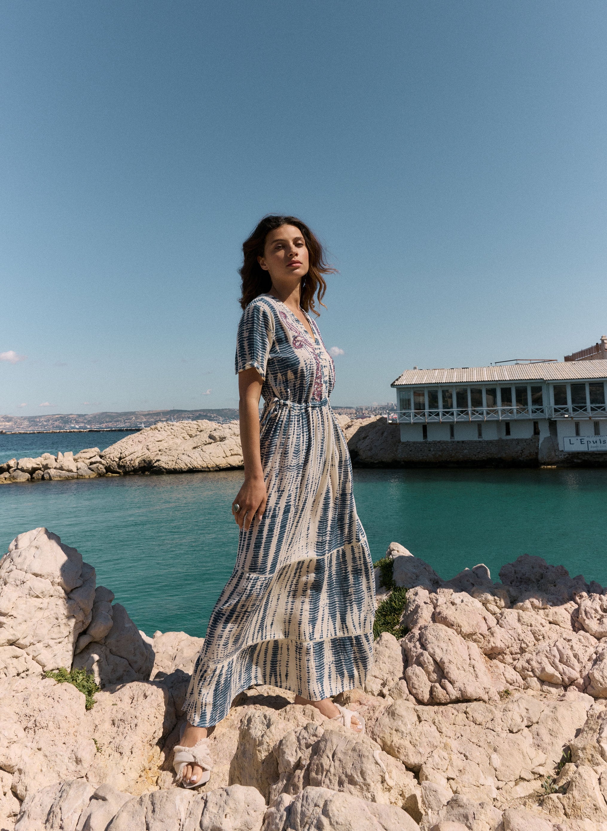 ROBE LONGUE ONY bleu