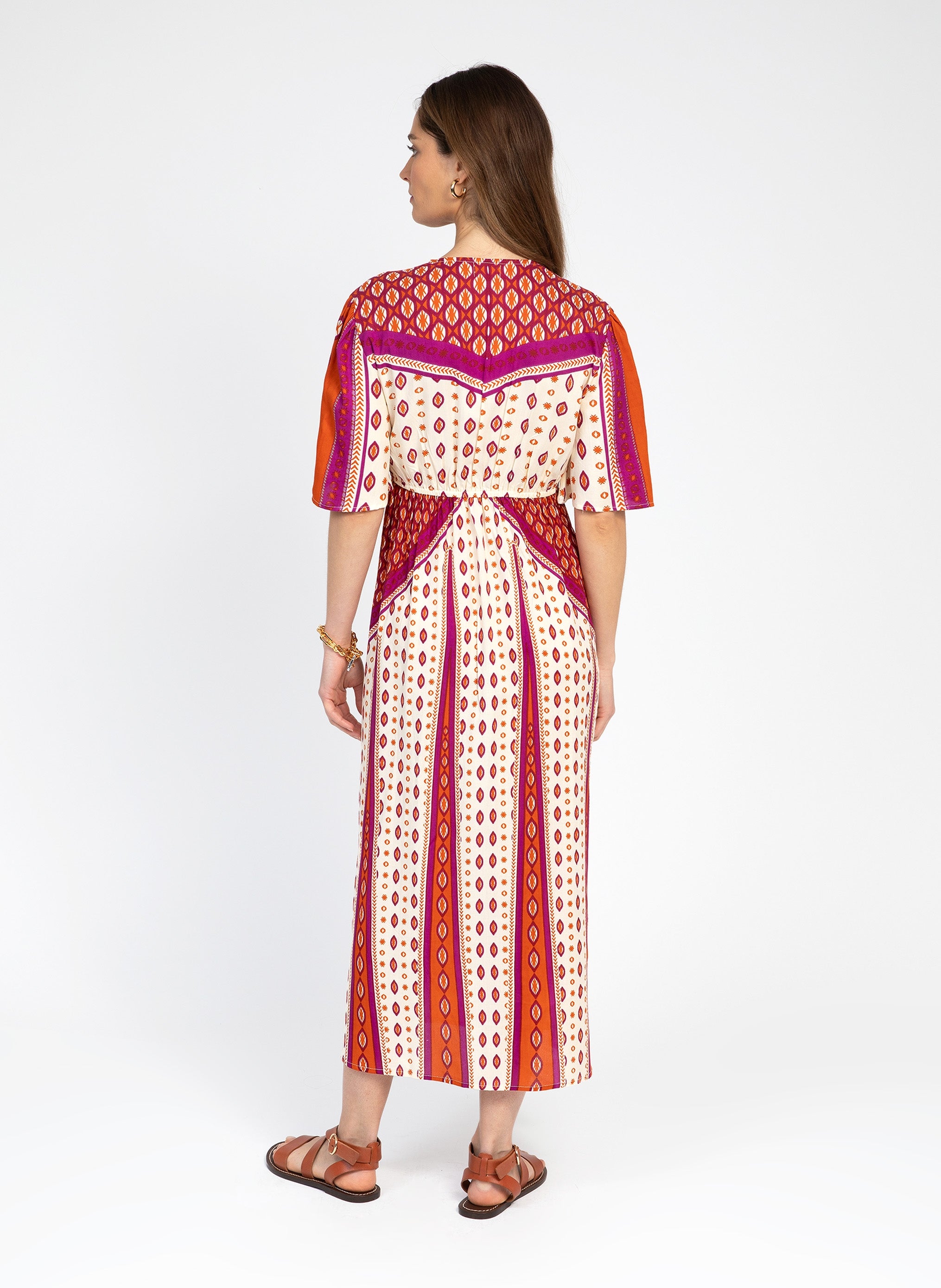 OREN MIDI DRESS orange