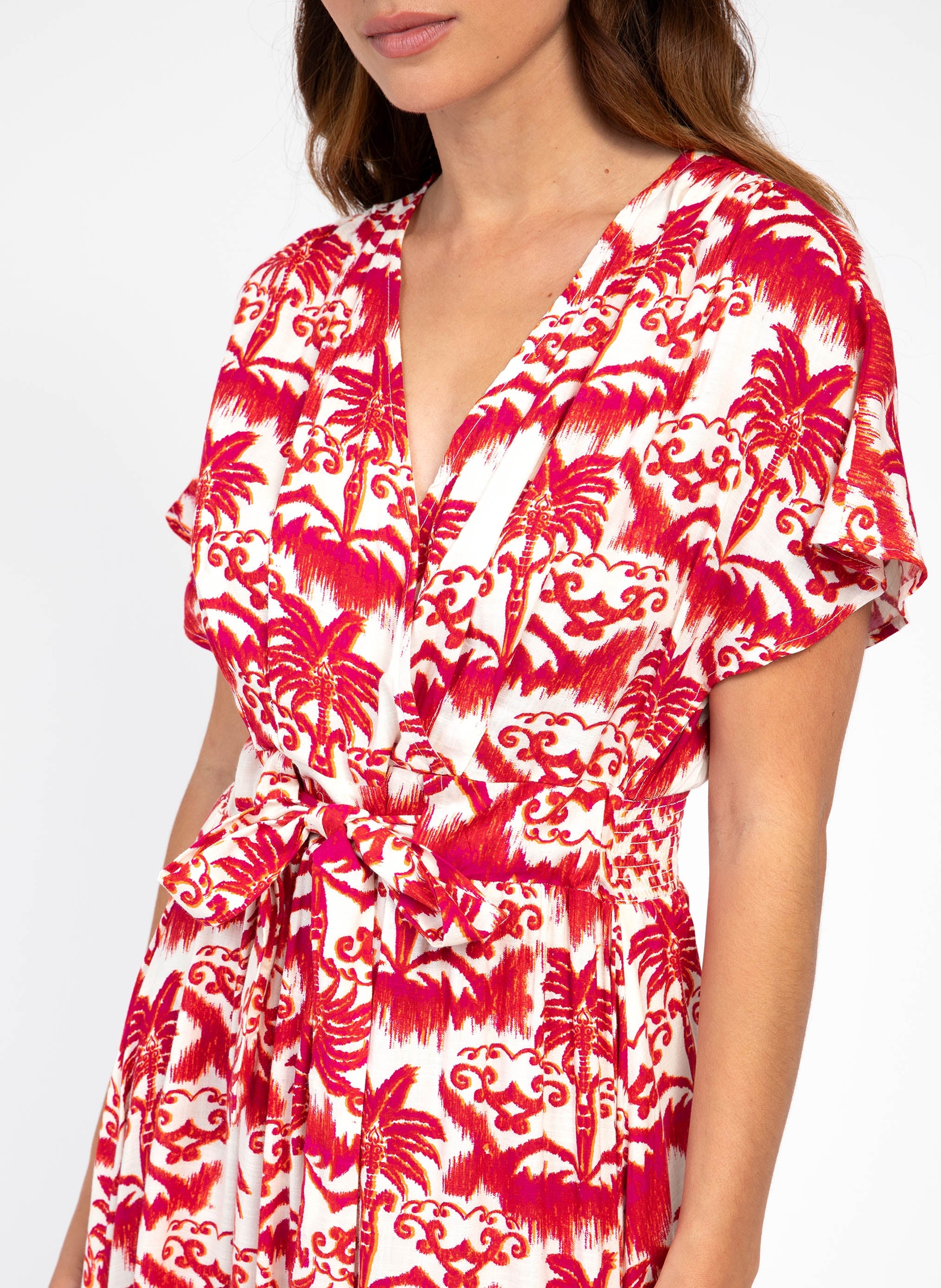 ORLENA palmita fushia VESTIDO LARGO