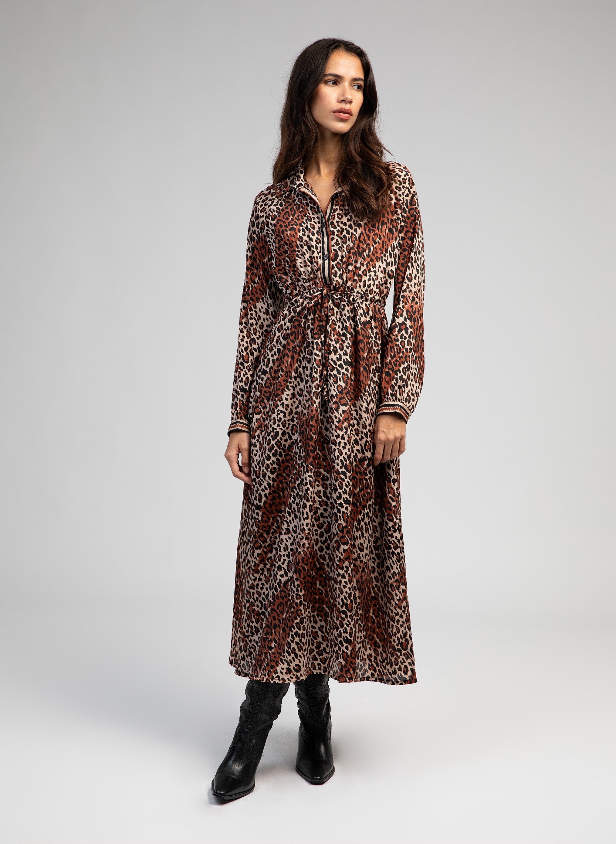 OSALLY LONG DRESS felo chocolate