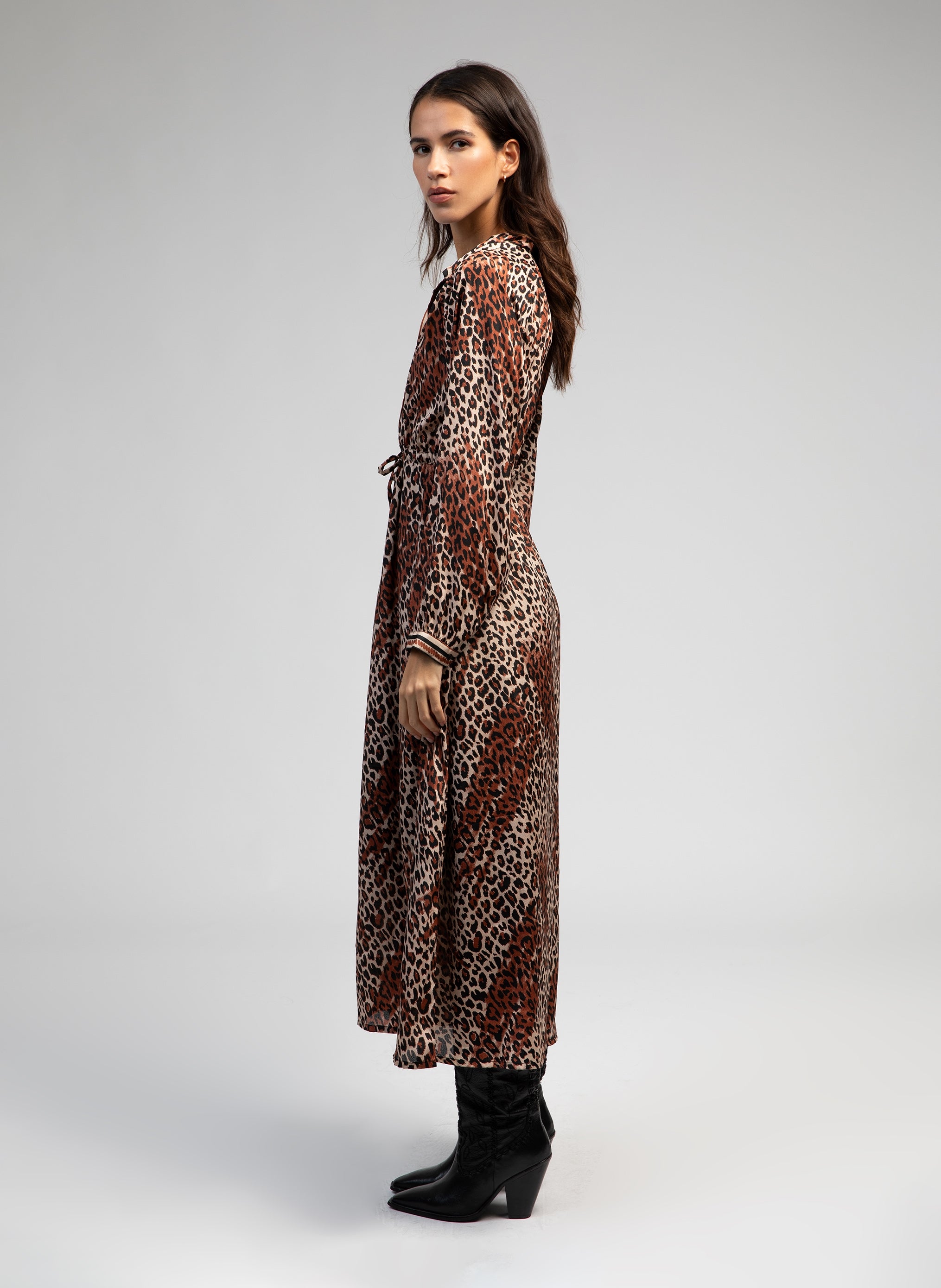 OSALLY LONG DRESS felo chocolate