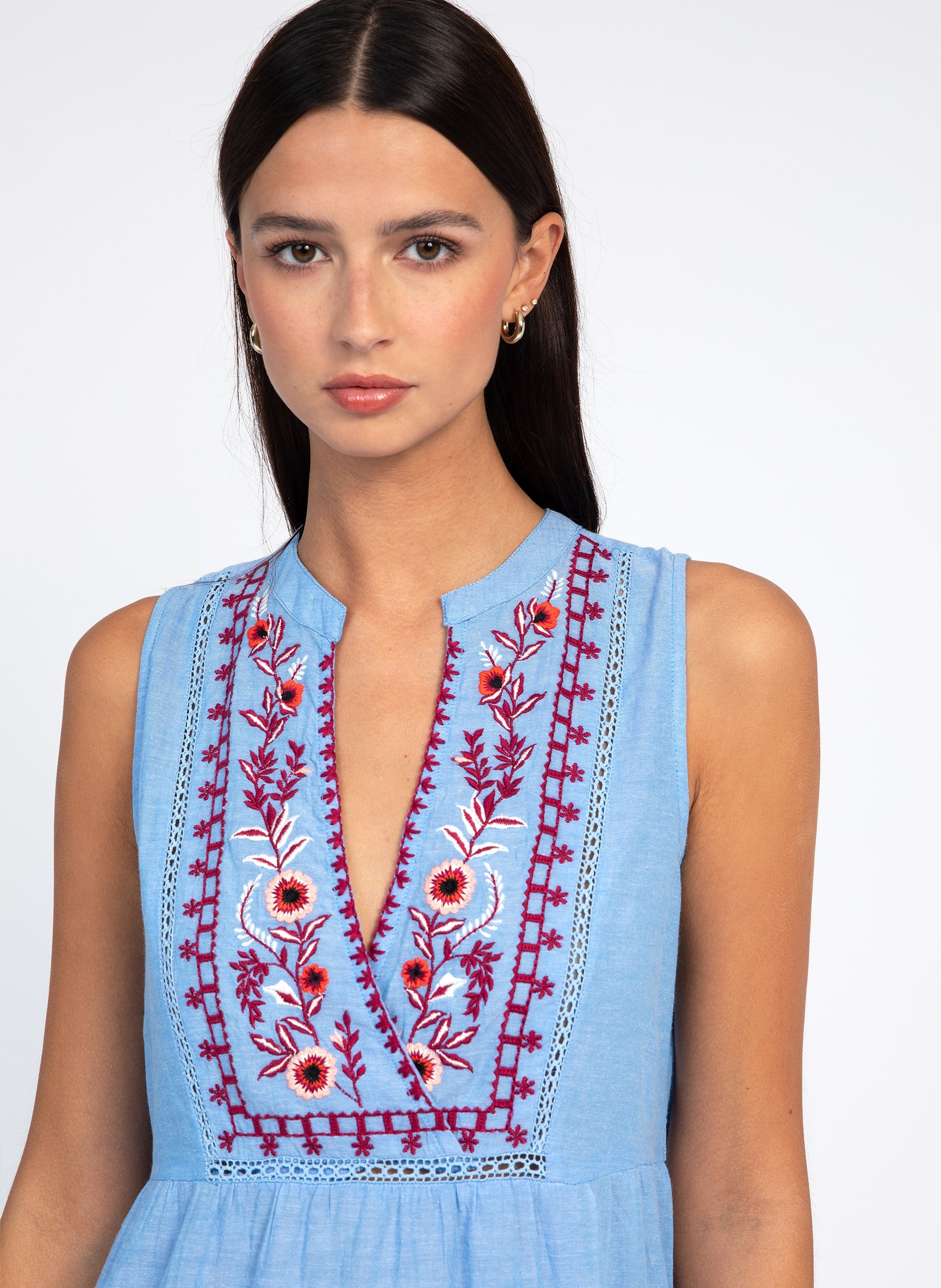 ROBE LONGUE OSKARY bleu