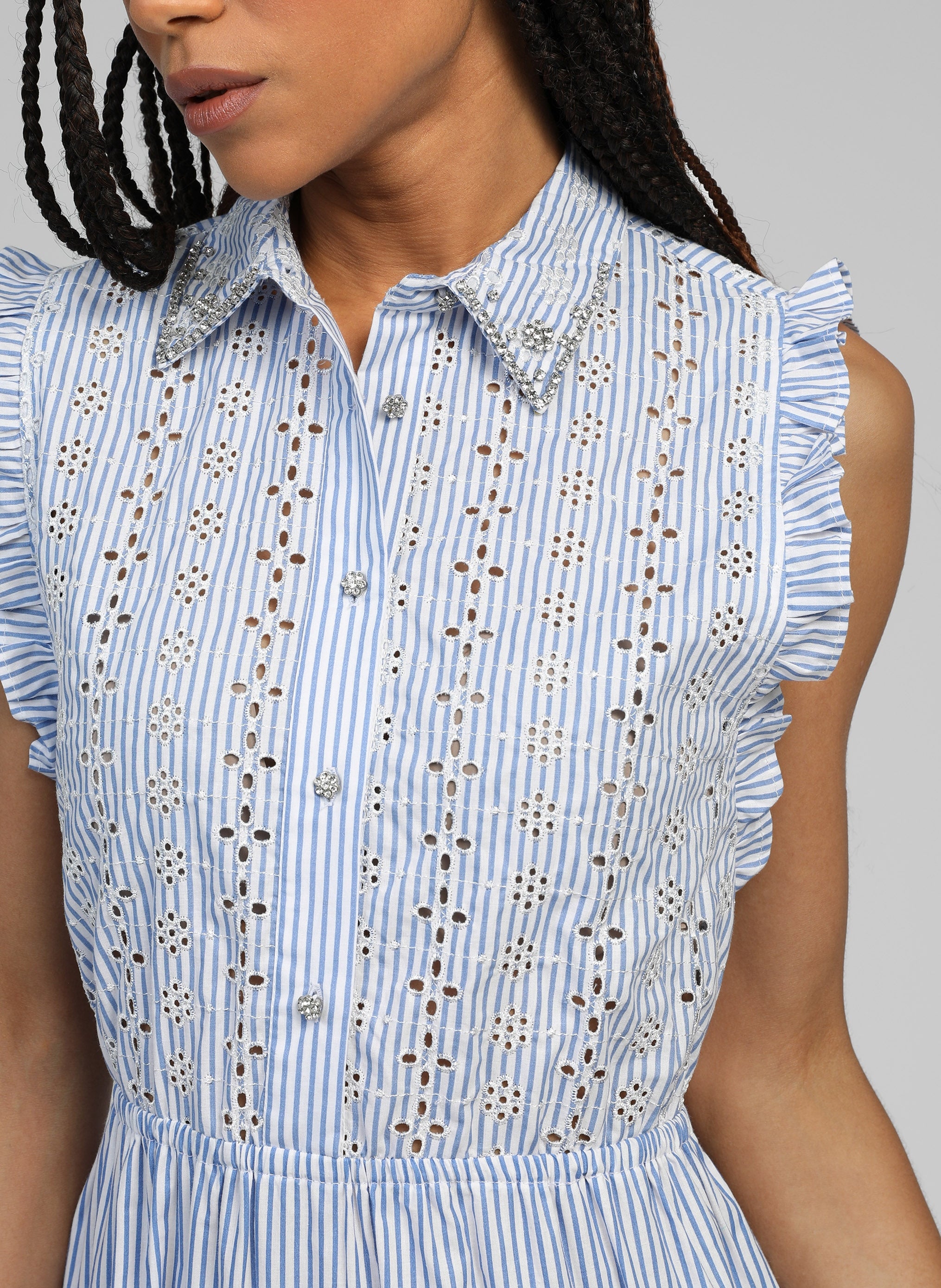 ROBE LONGUE OSSELY bleu