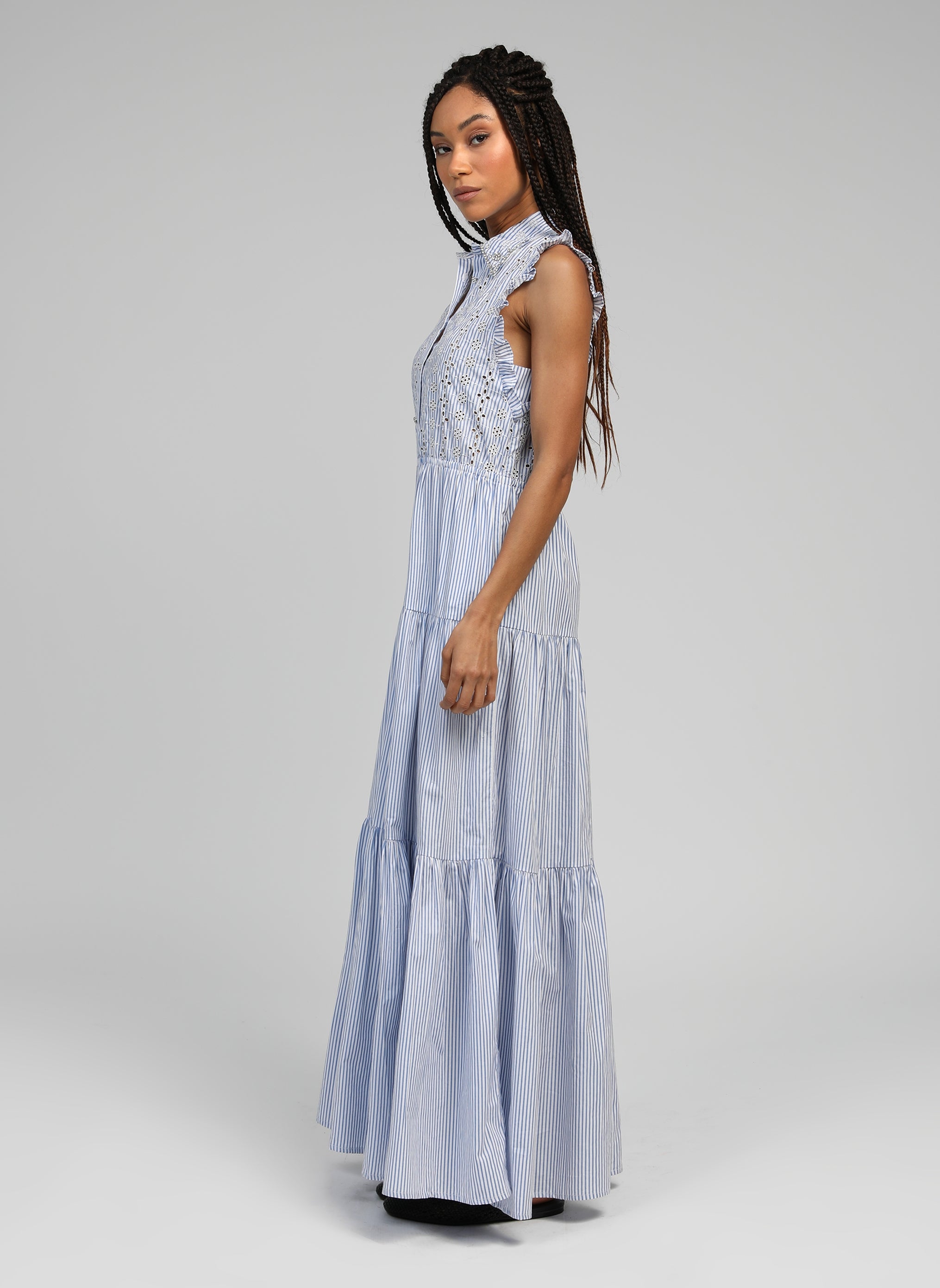 ROBE LONGUE OSSELY bleu