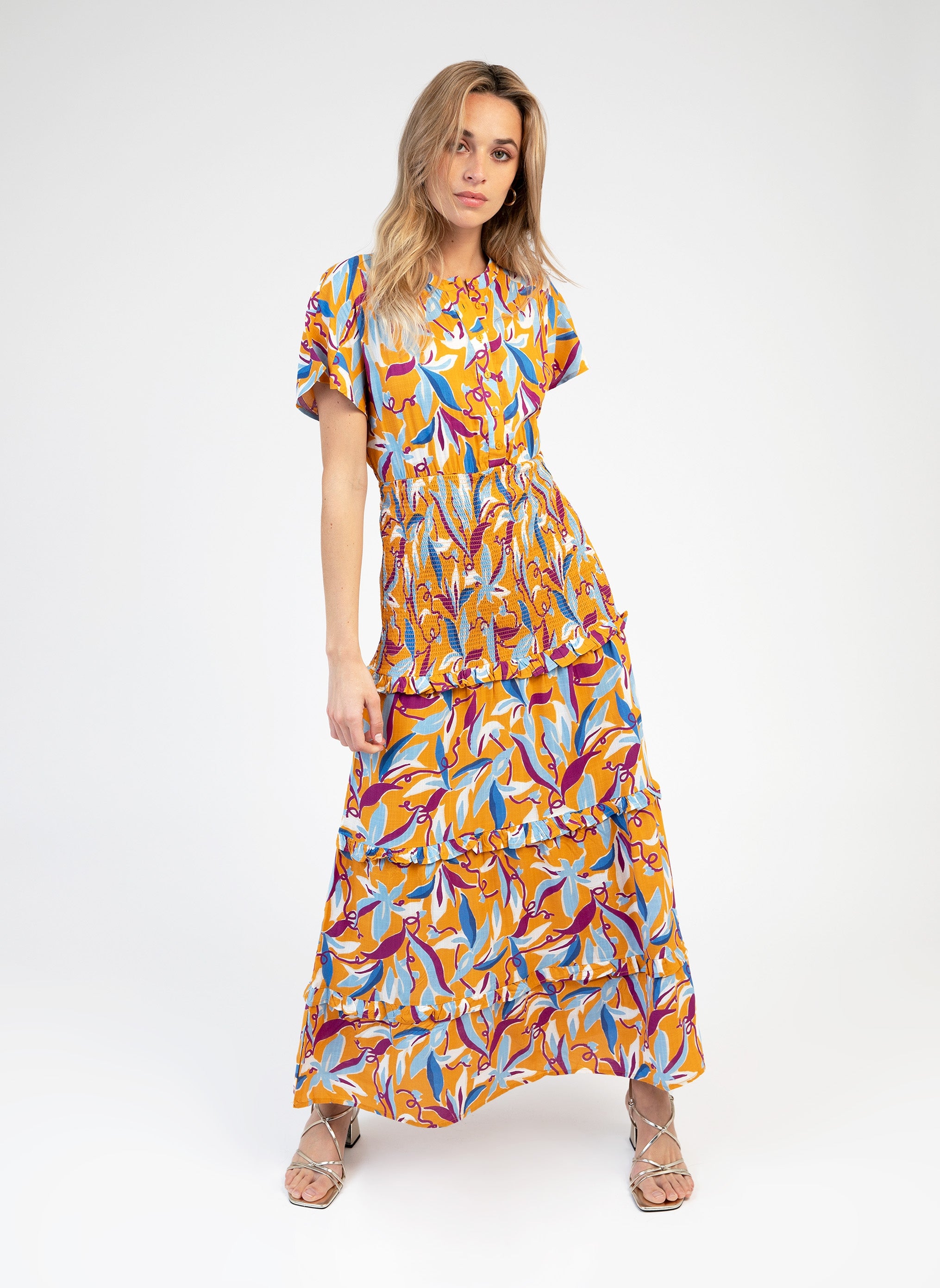 OUMANY LONG DRESS hazella ochre
