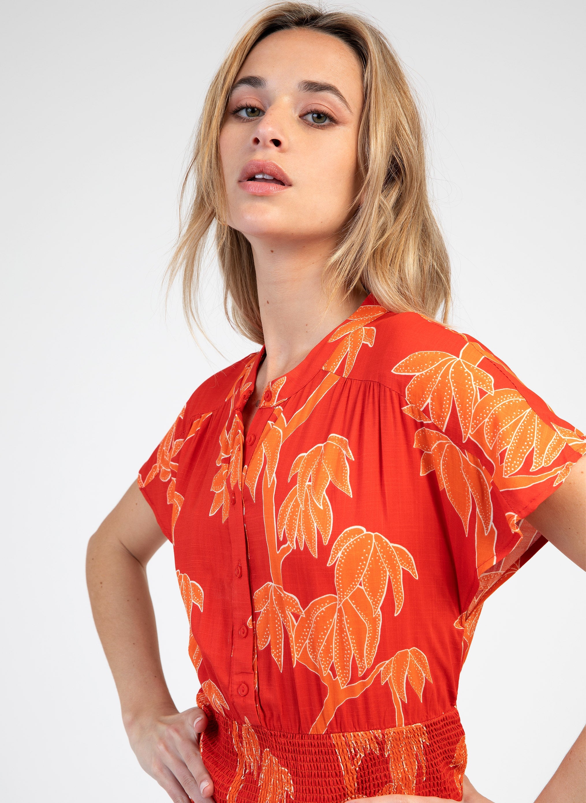 ROBE LONGUE OUMANY aubrey rouge