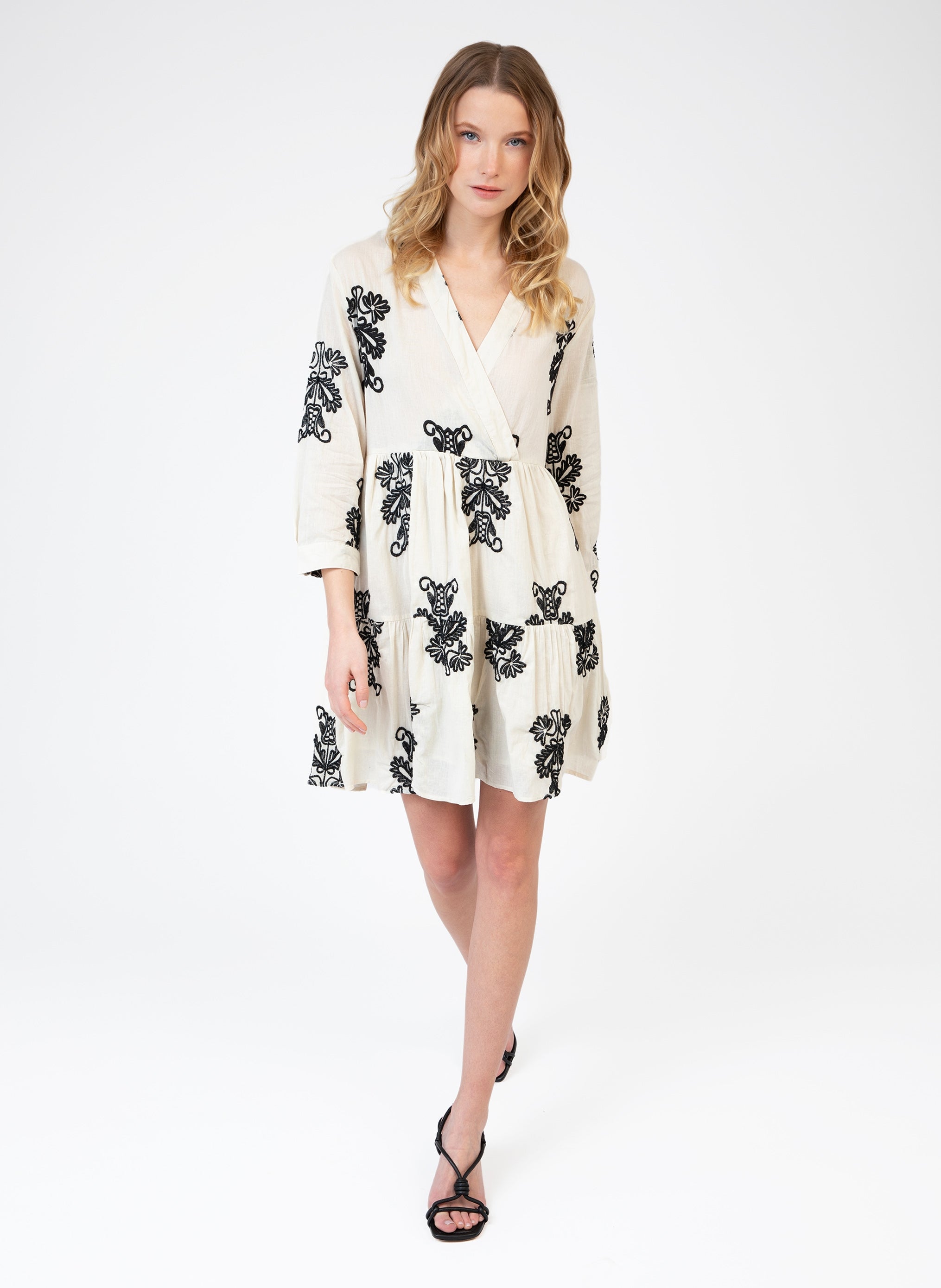 OVIANA SHORT DRESS ecru