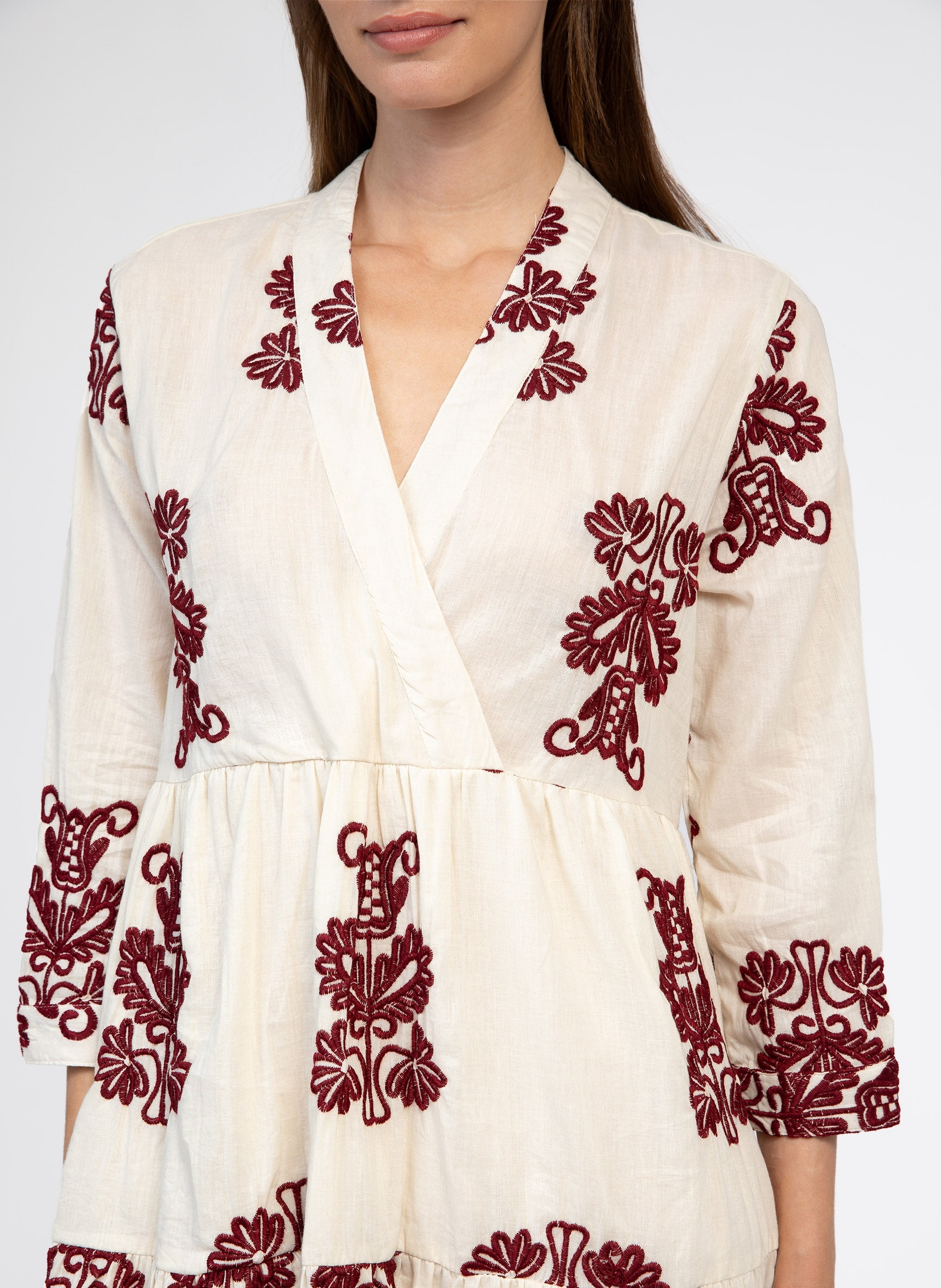 ROBE COURTE OVIANNA grenat