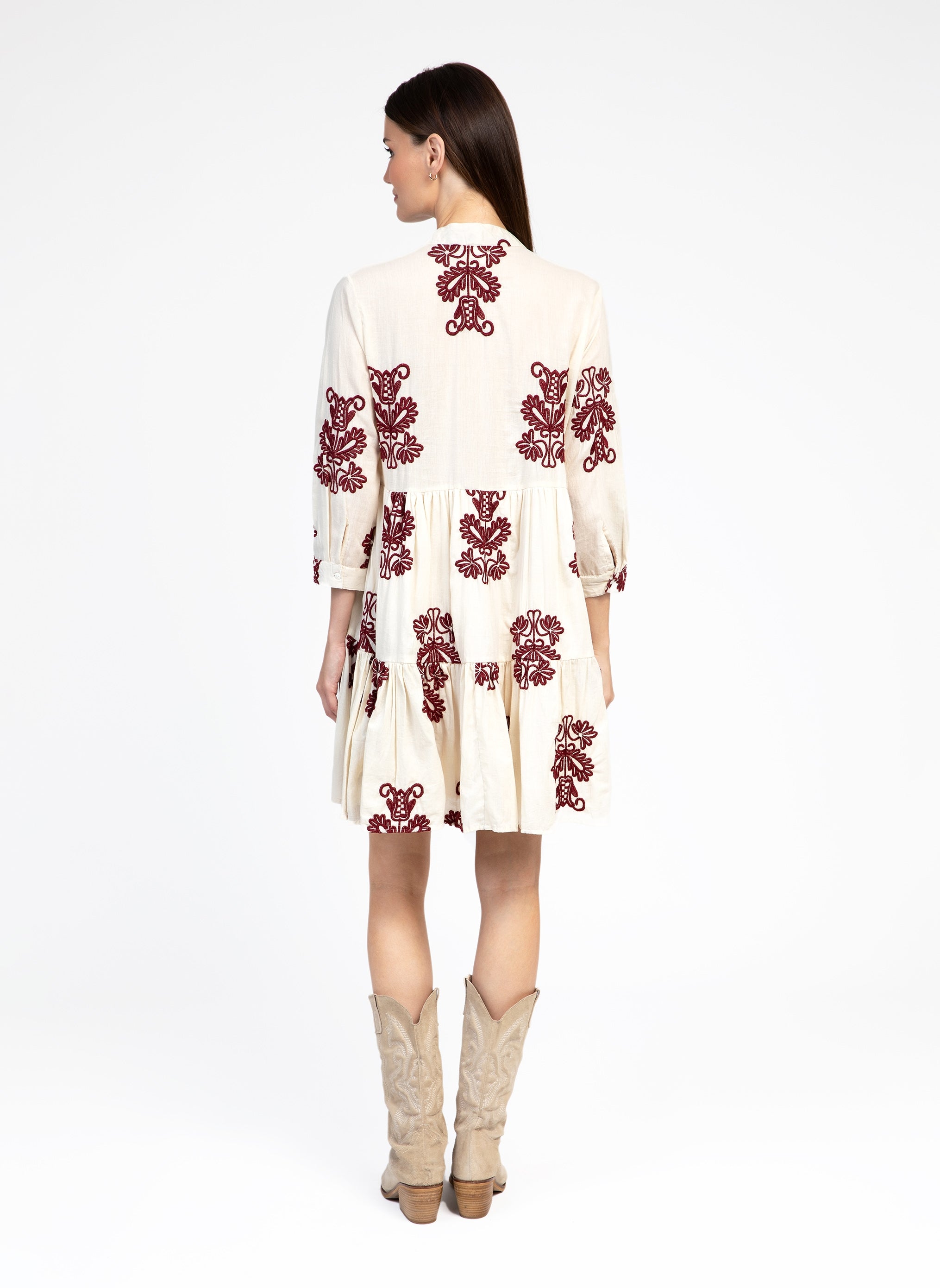 OVIANNA short garnet dress