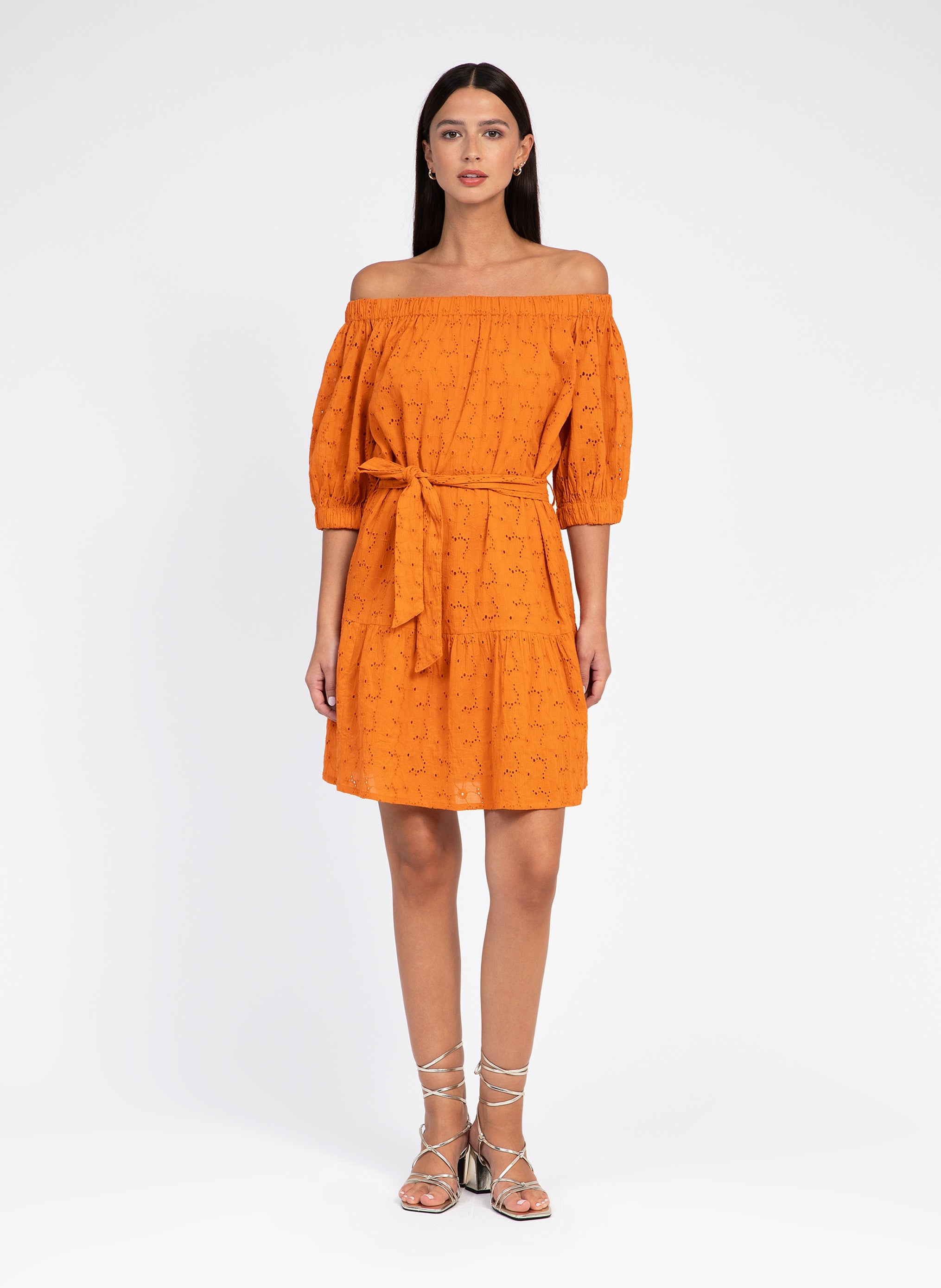 ROBE COURTE OVIANY orange