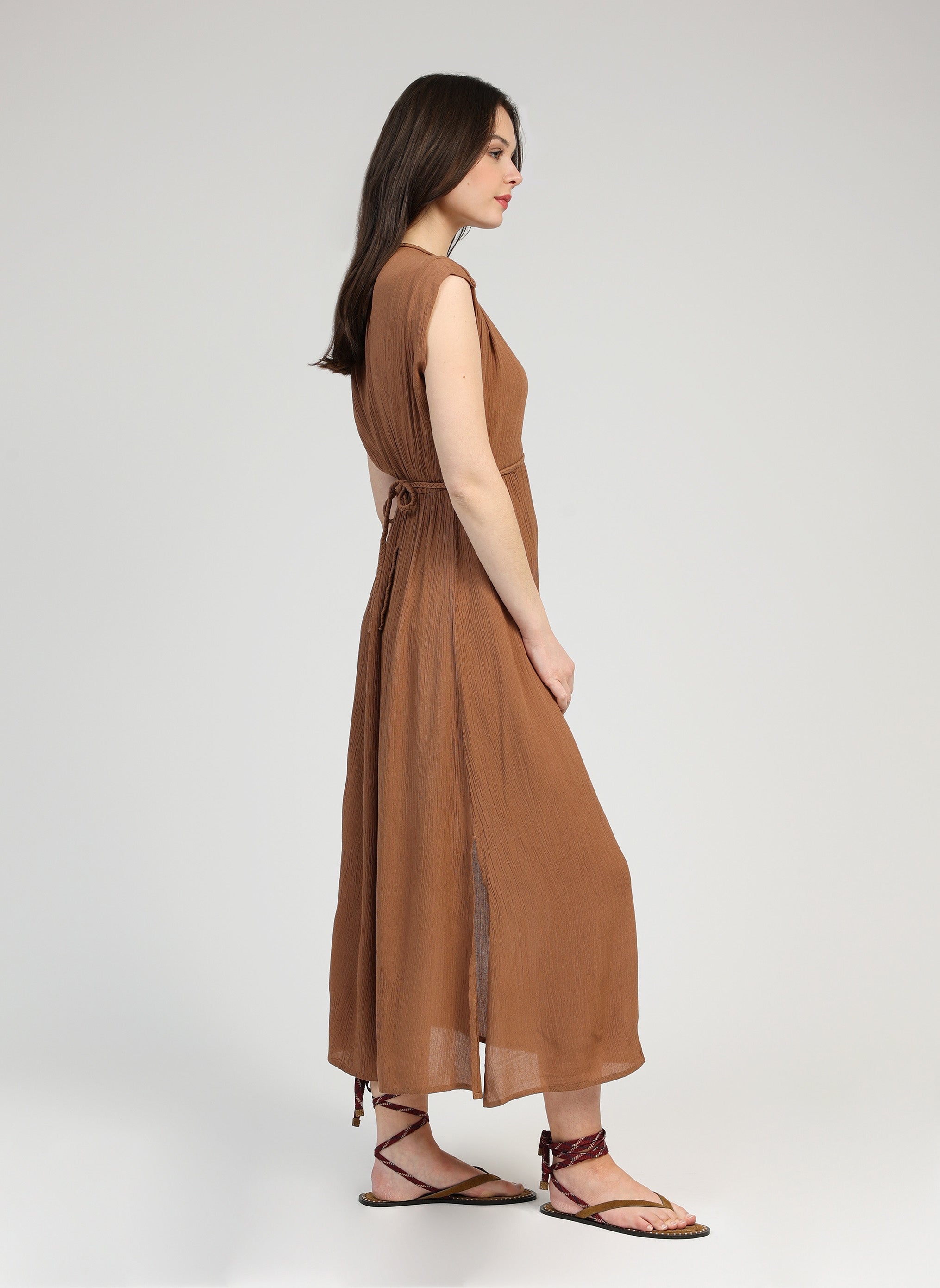 ROBE MIDI OWESTA noisette