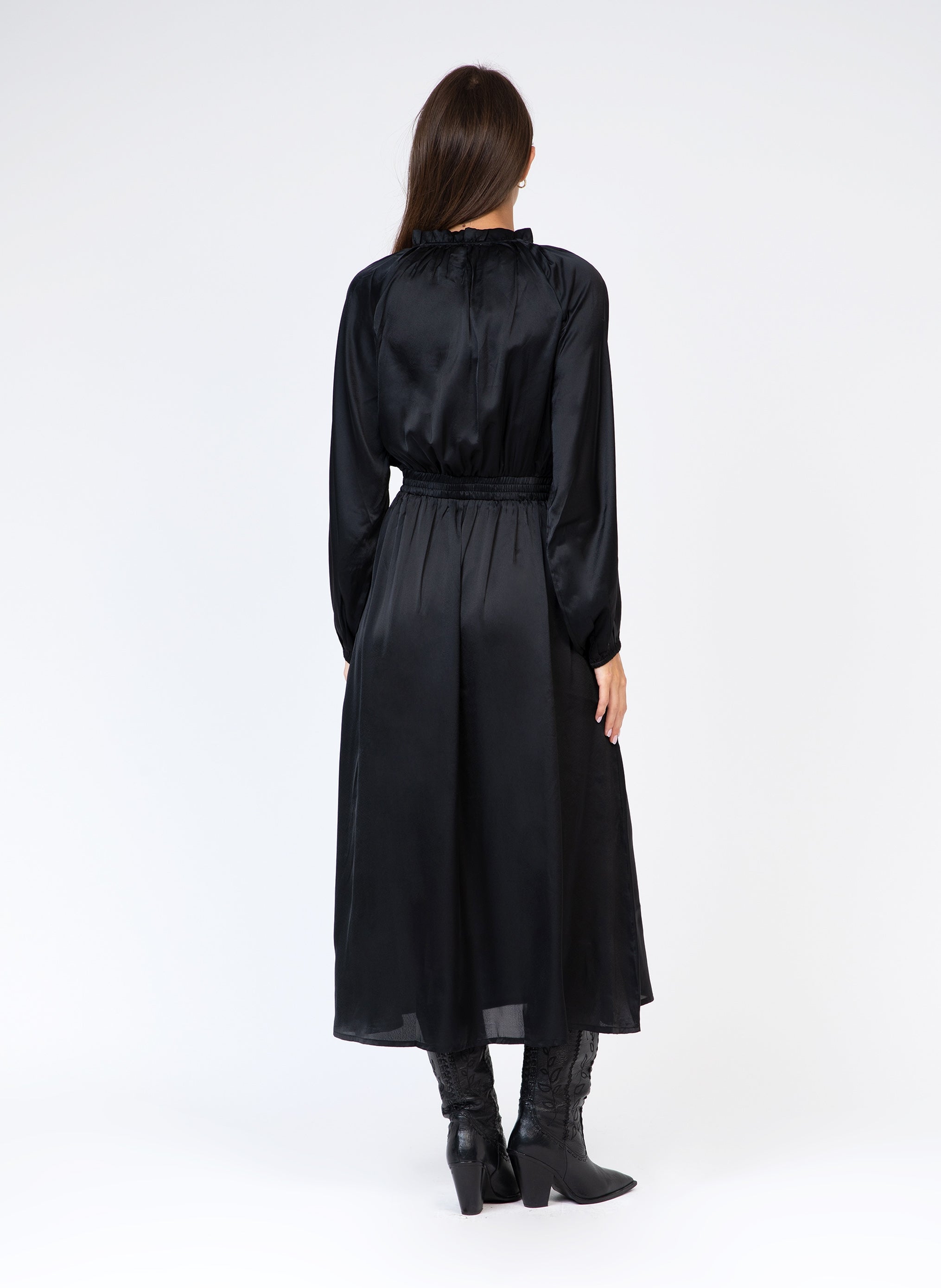 VESTIDO LARGO OXENCE negro