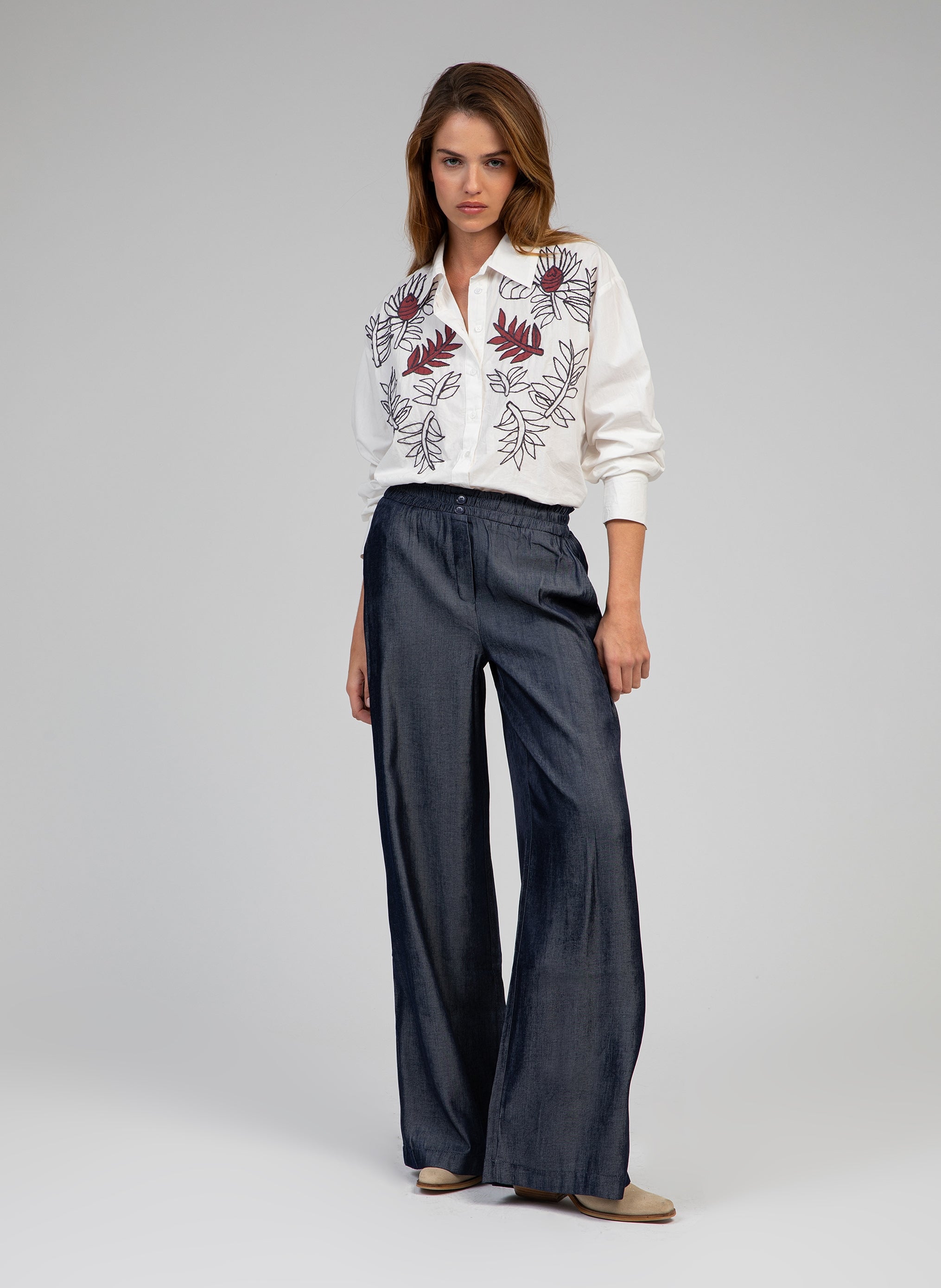 PANTALON PEPITA indigo