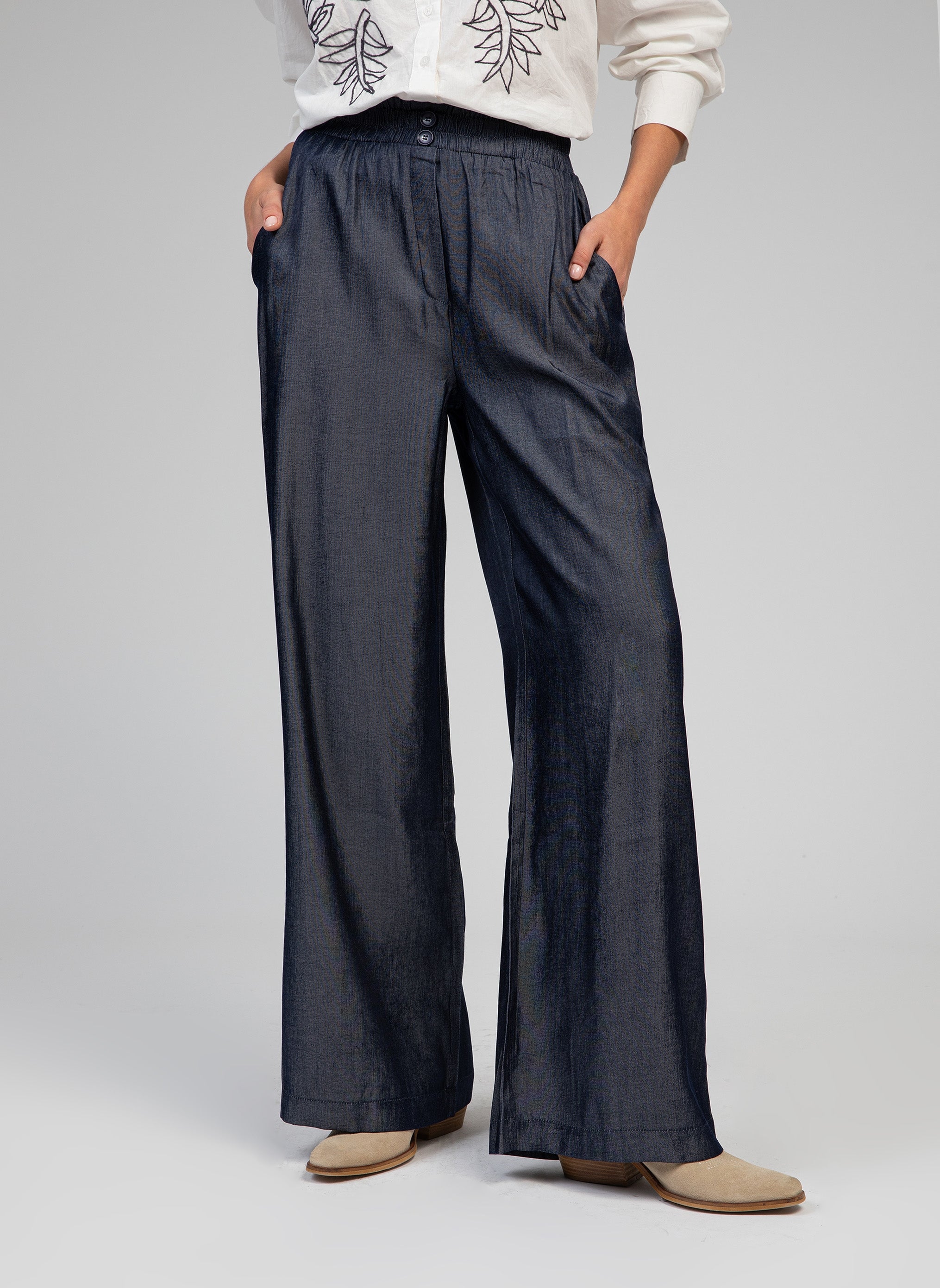 PANTALON PEPITA indigo