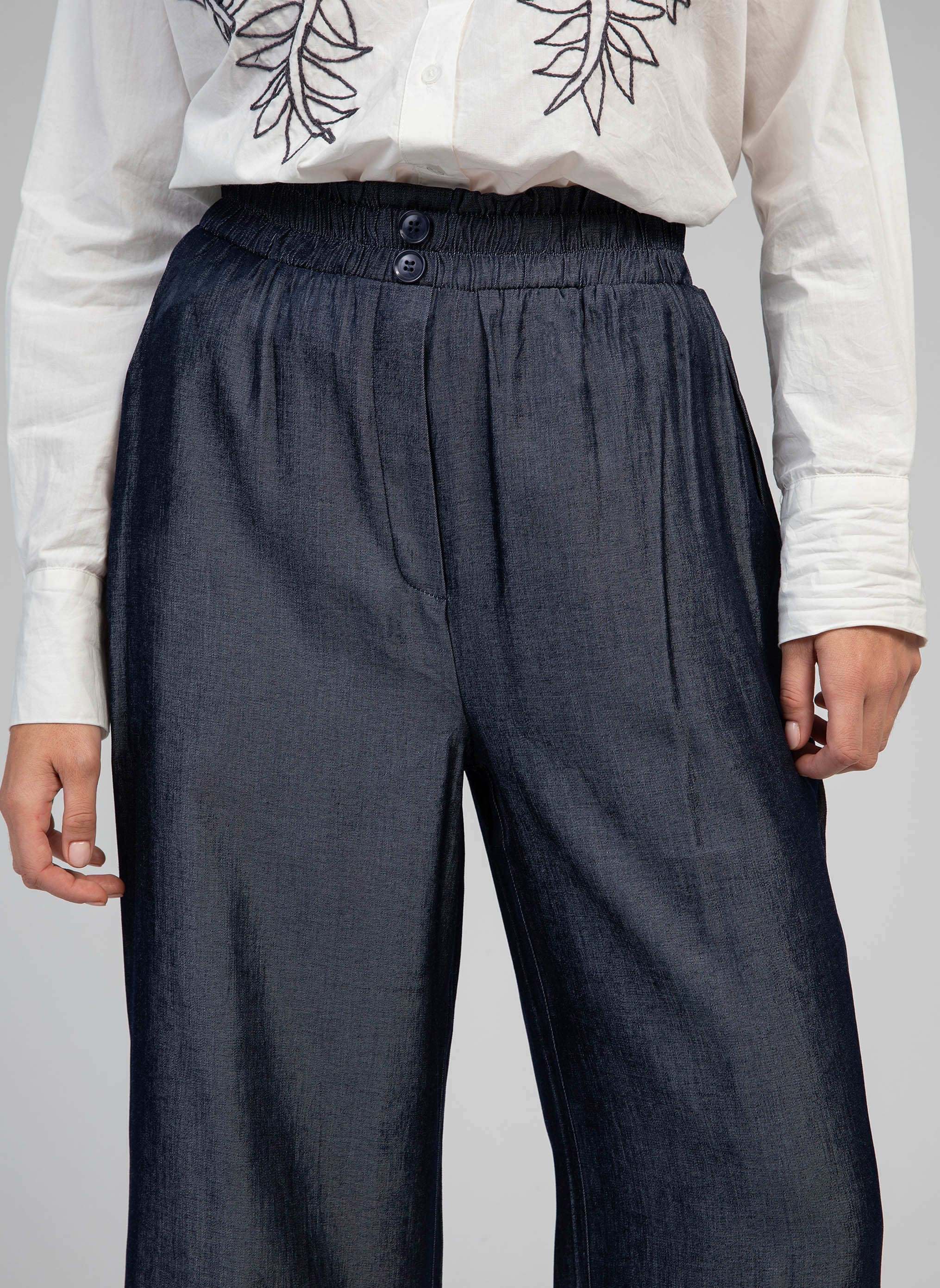 PANTALON PEPITA indigo