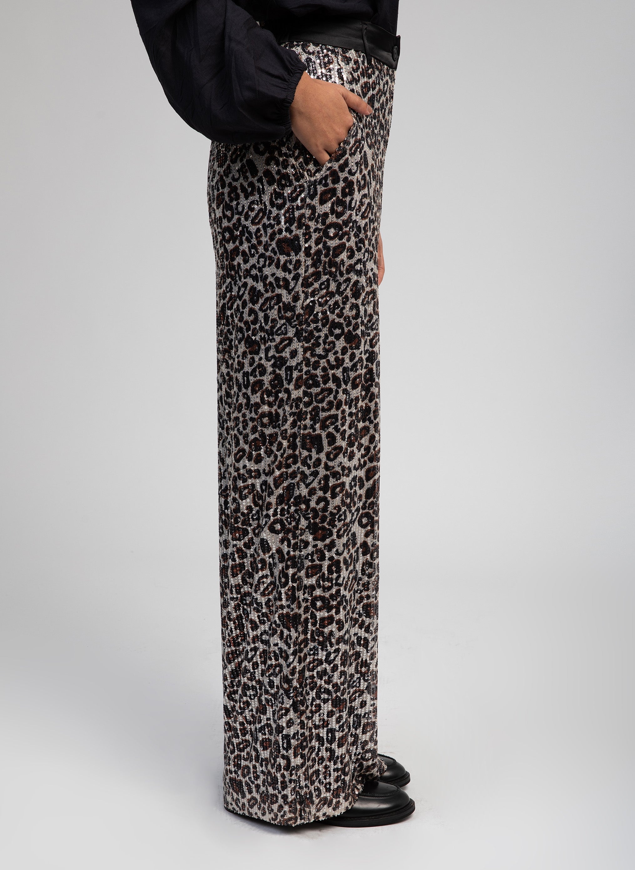 PERRIT leopard PANTALON