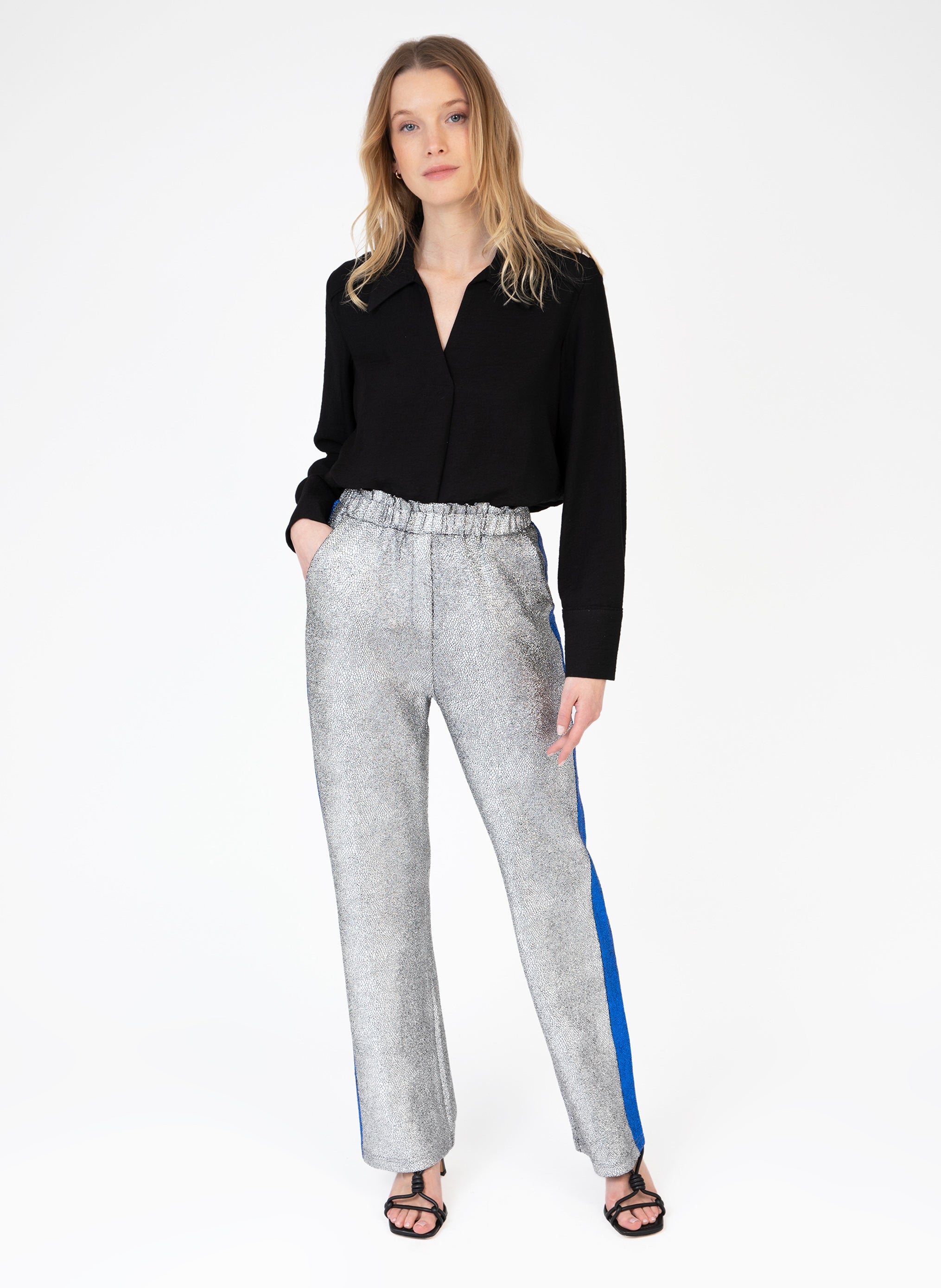 PIEROLY silver PANTALON