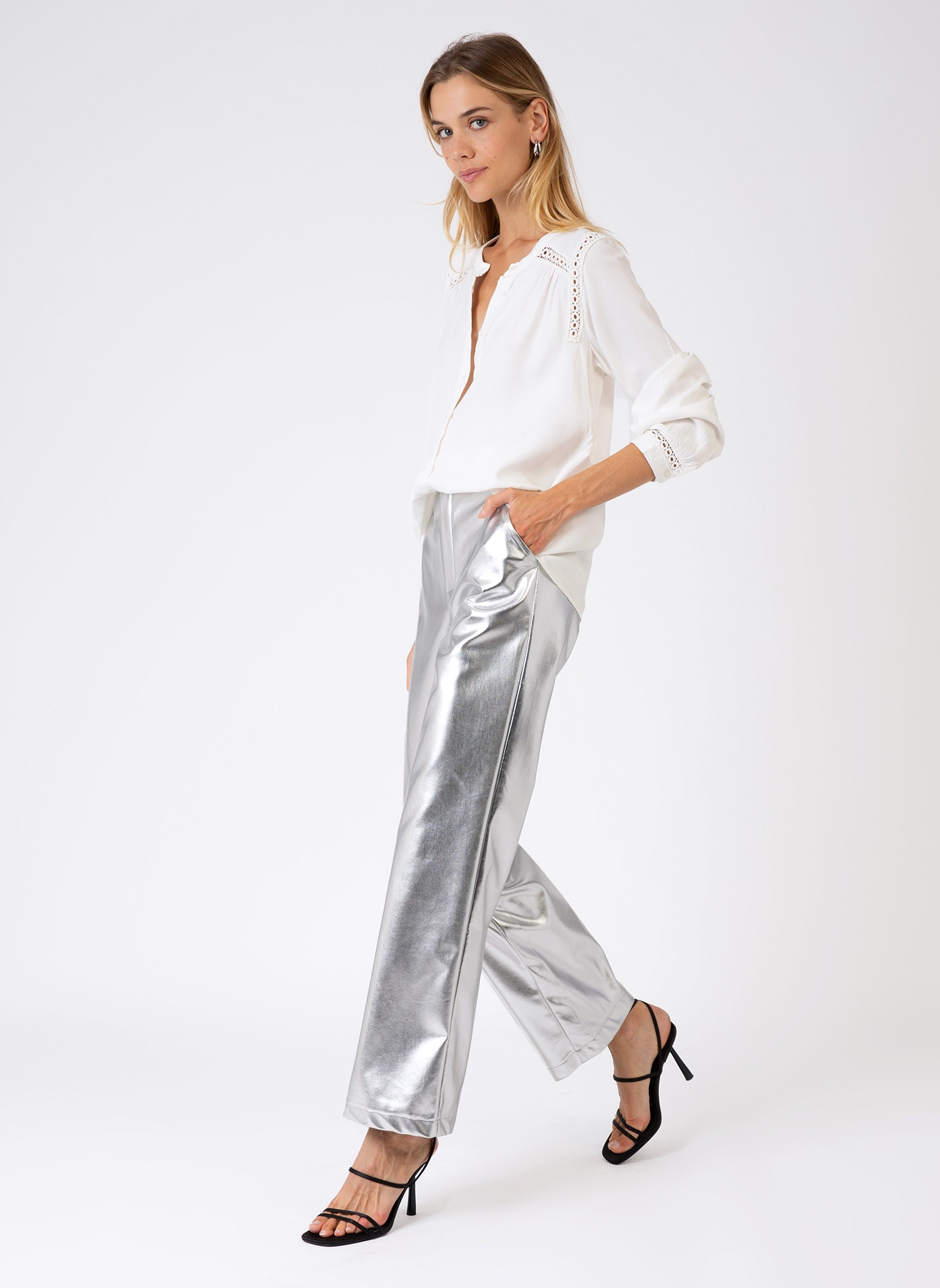 PANTALON PITTY argent