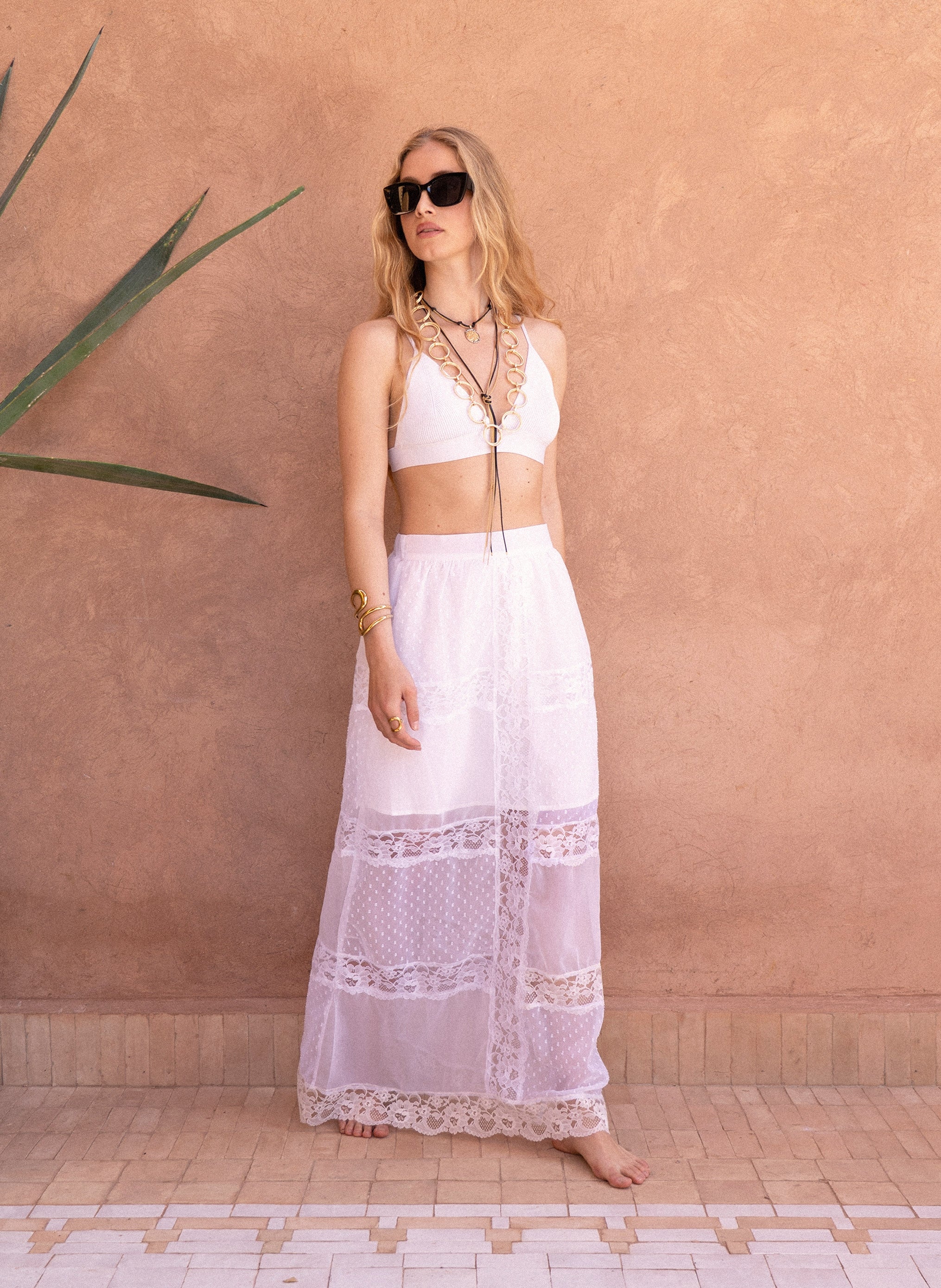 RAVILA FALDA LARGA blanco