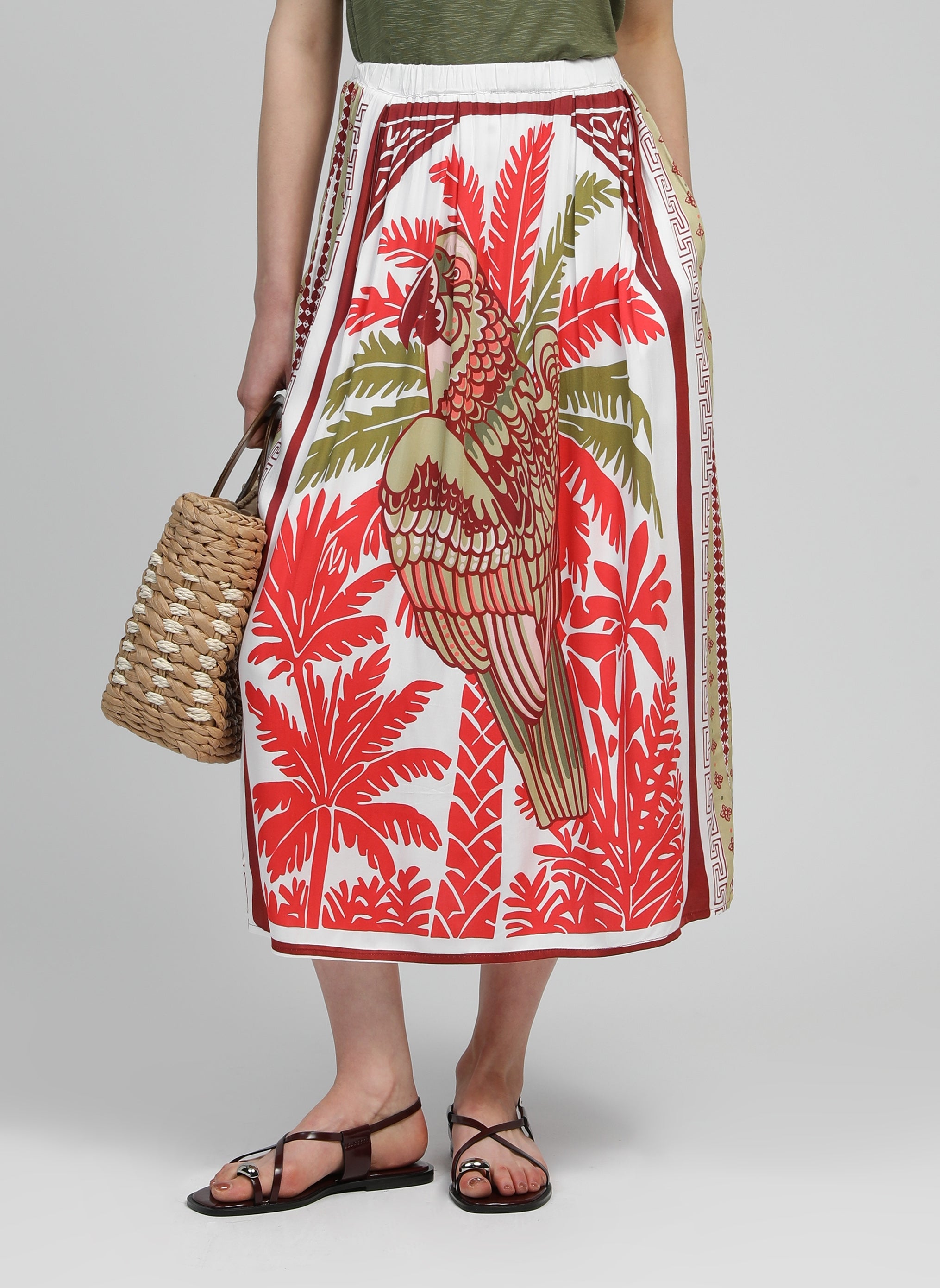 RIKET LONG SKIRT papagayo red