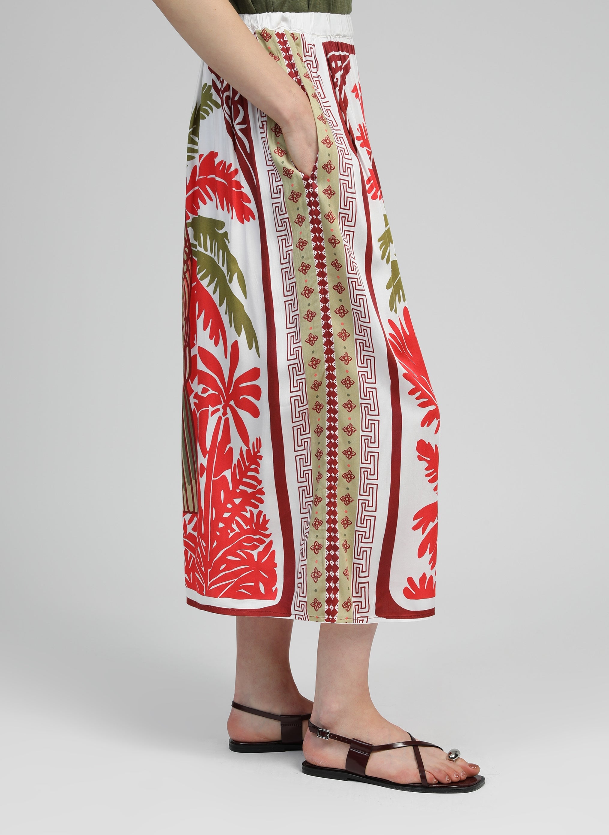 RIKET LONG SKIRT papagayo red