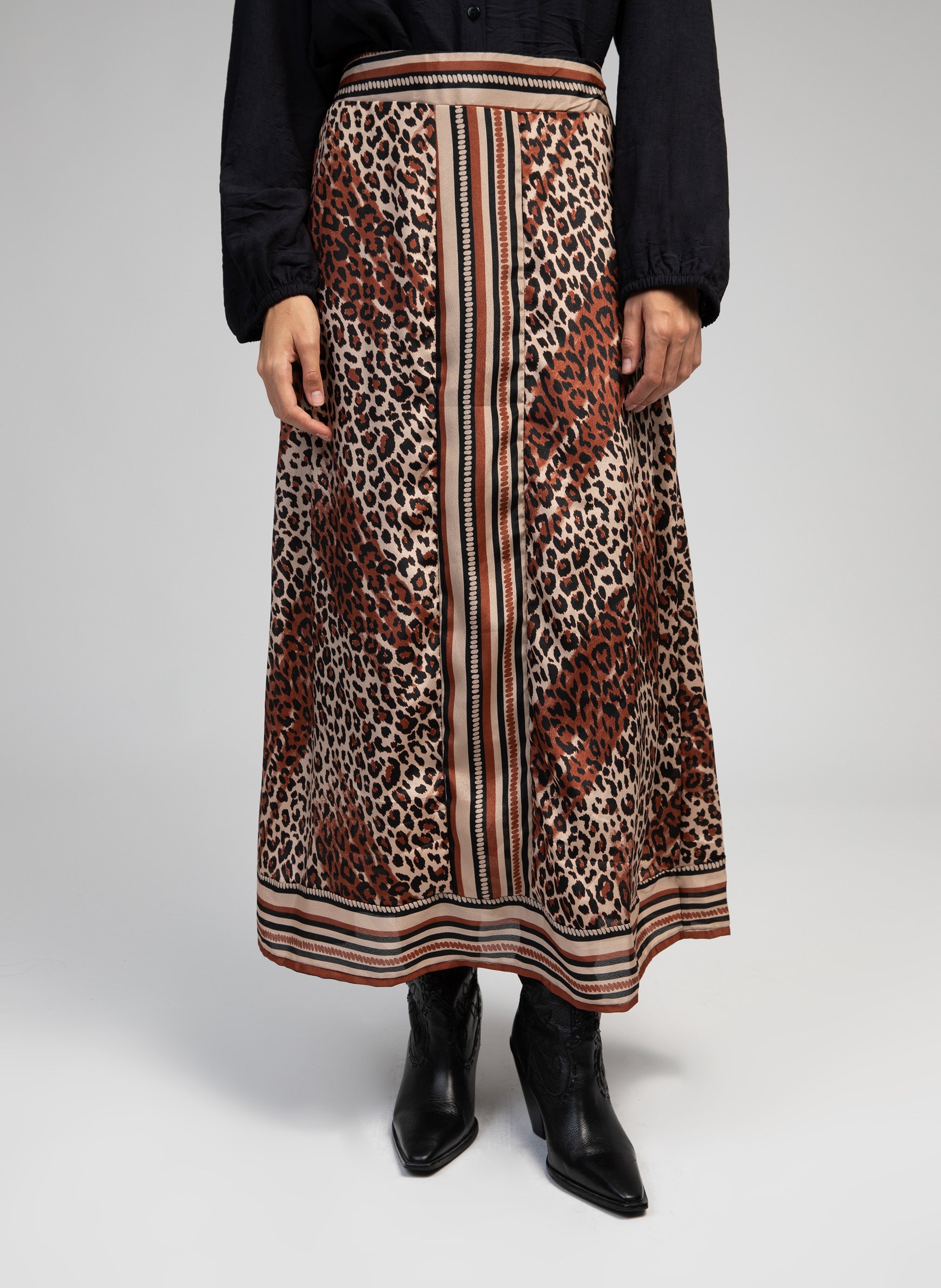 RINE LONG SKIRT felo chocolate