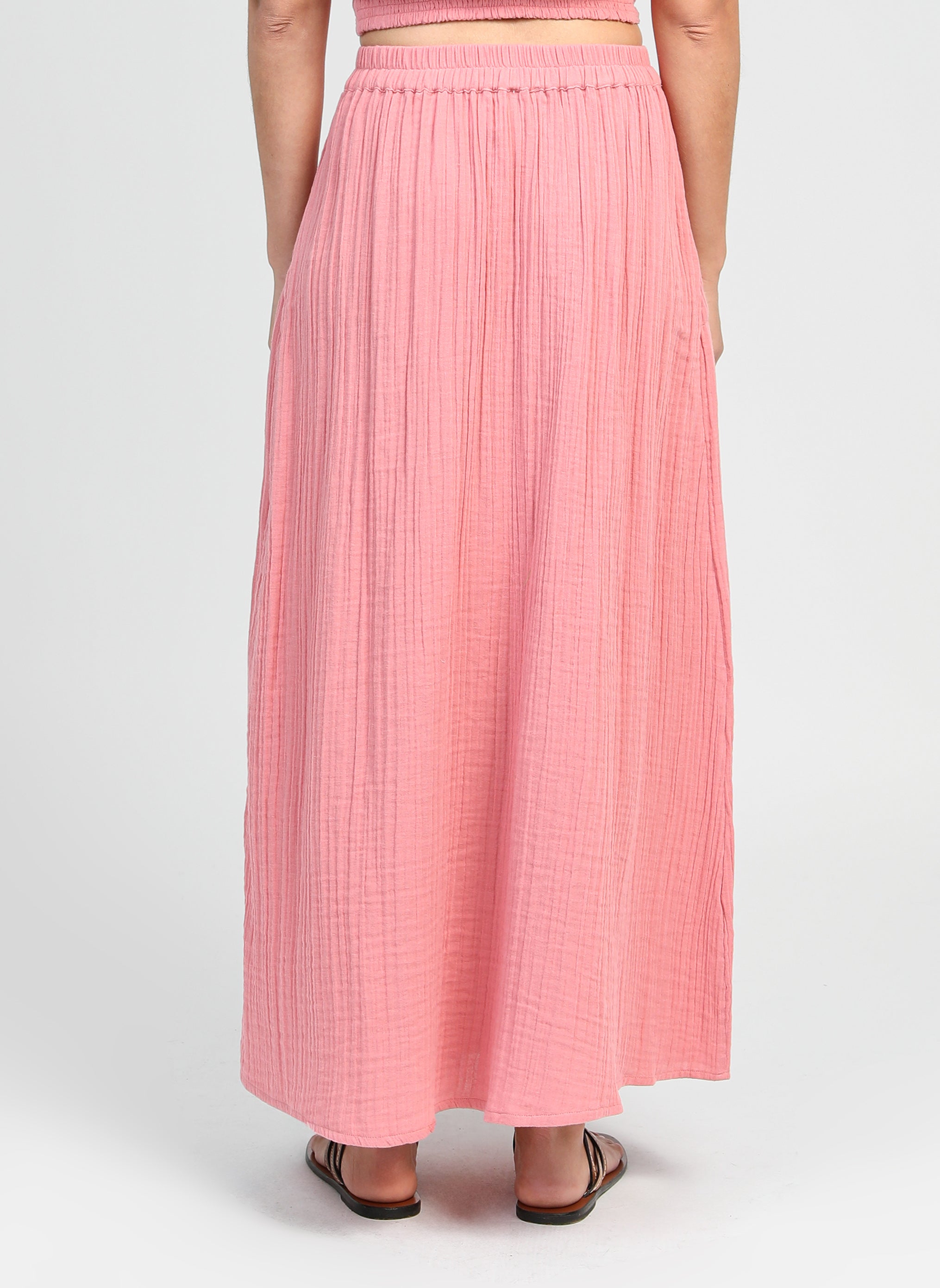 JUPE MIDI RITHA rose