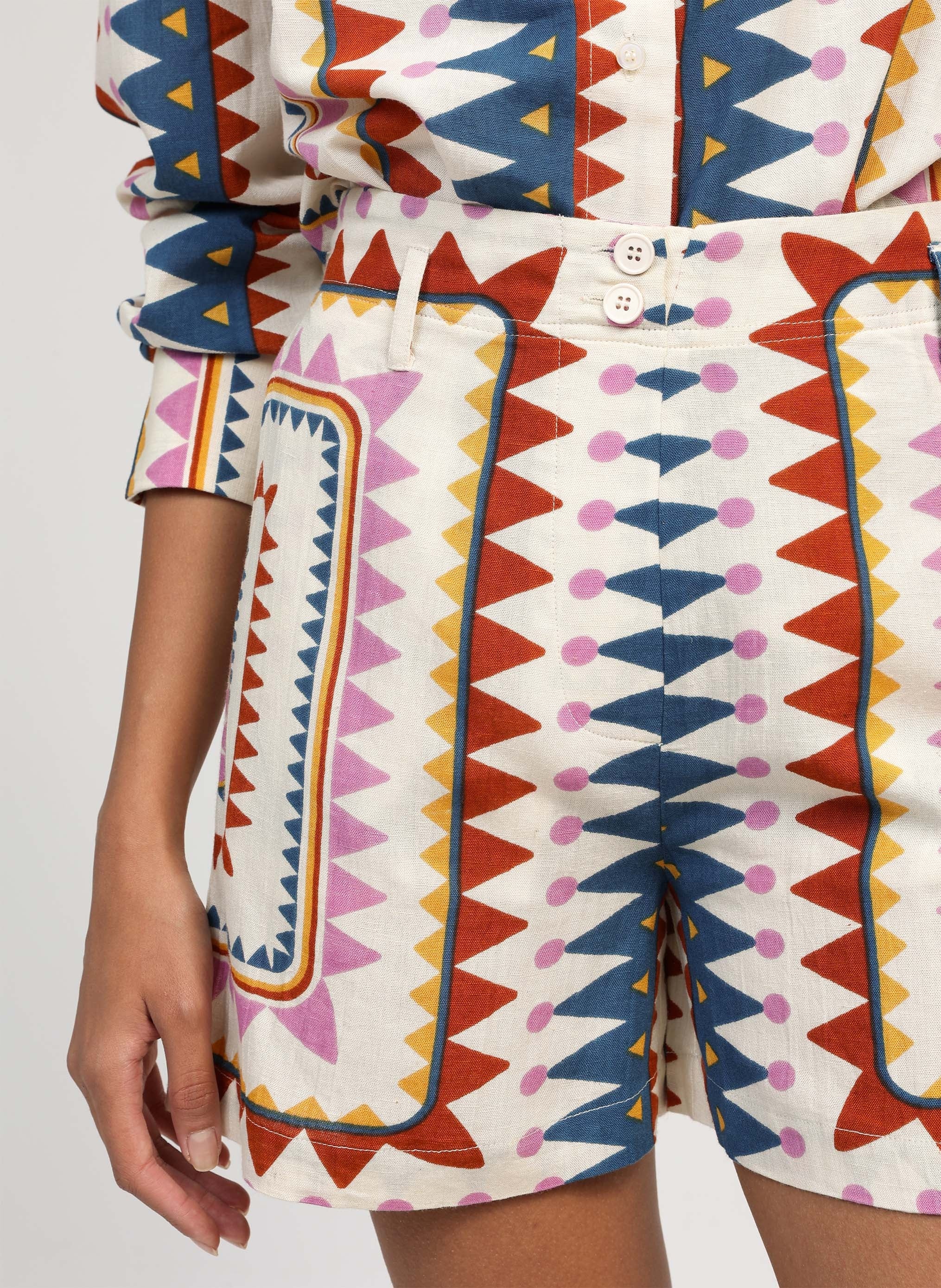 SHORT RIVIANE picoty multico