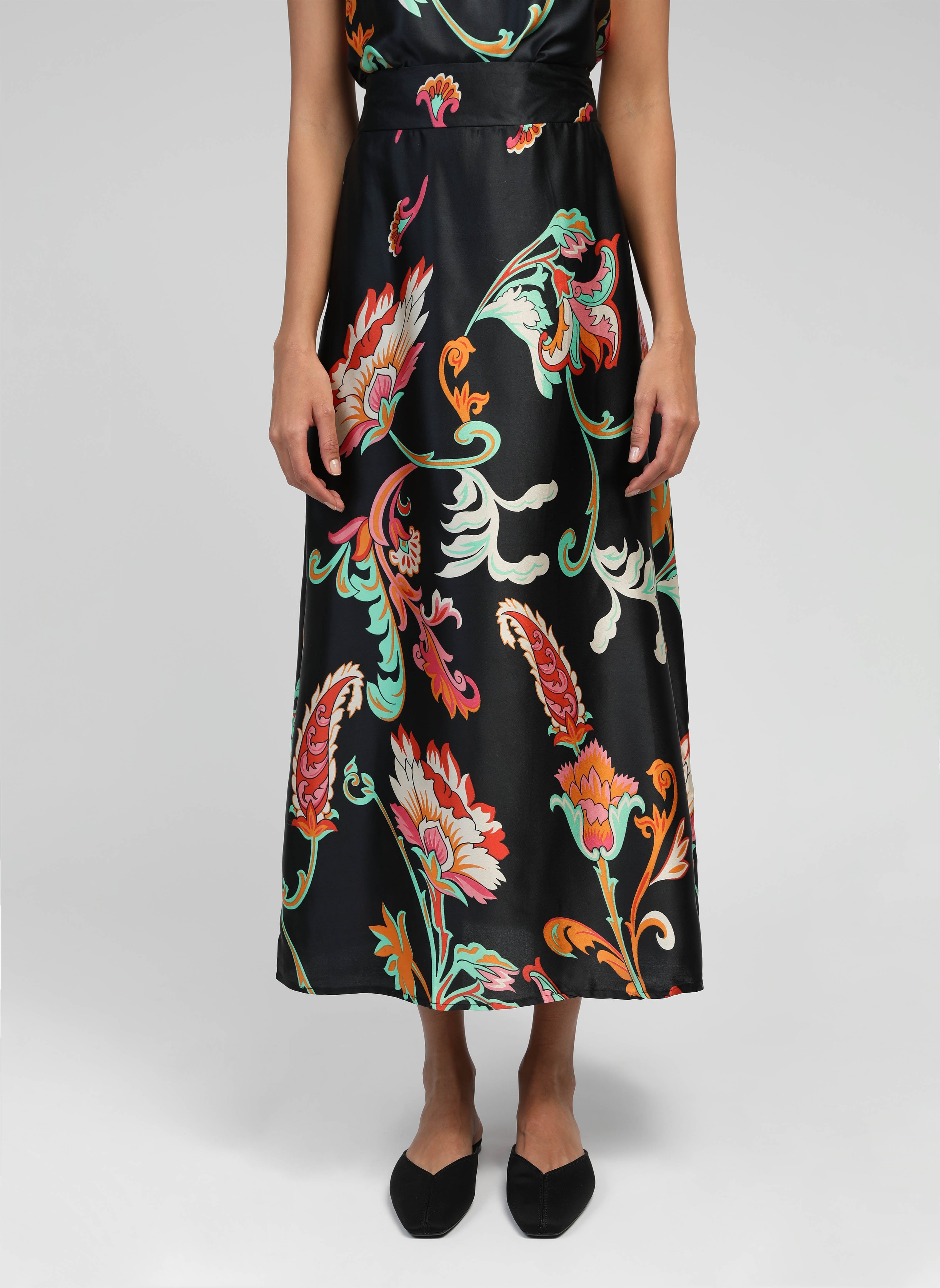 ROBILOU indina falda midi negra