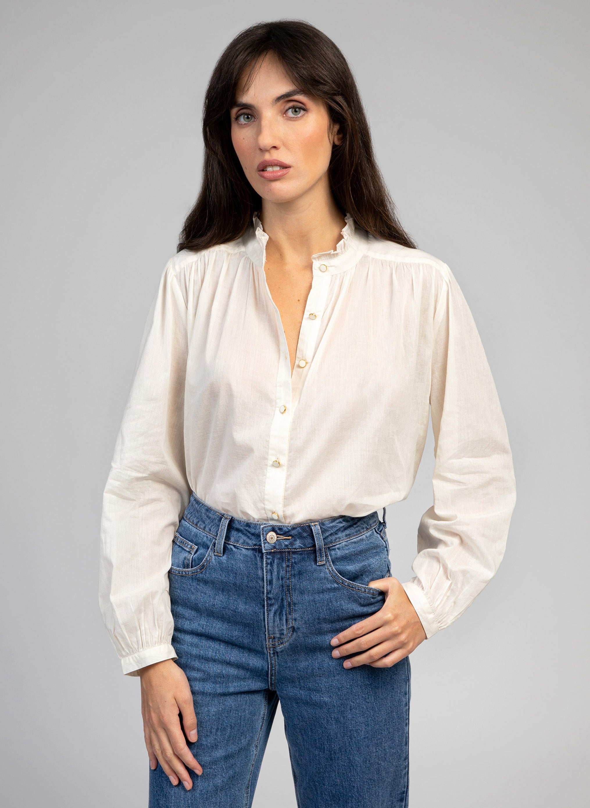 BLOUSE SAMINY blanc cassé