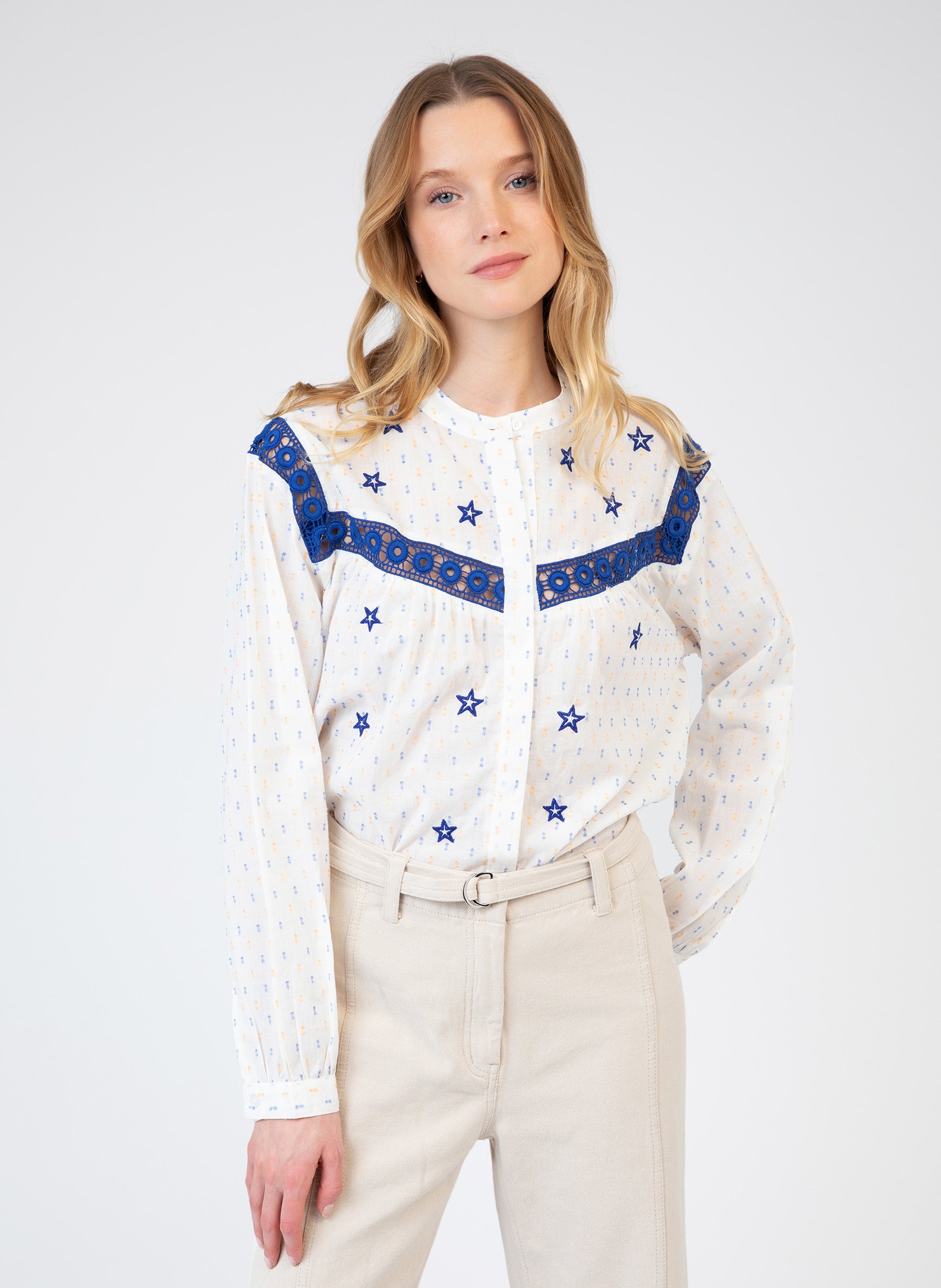 BLOUSE SCOTT bleu