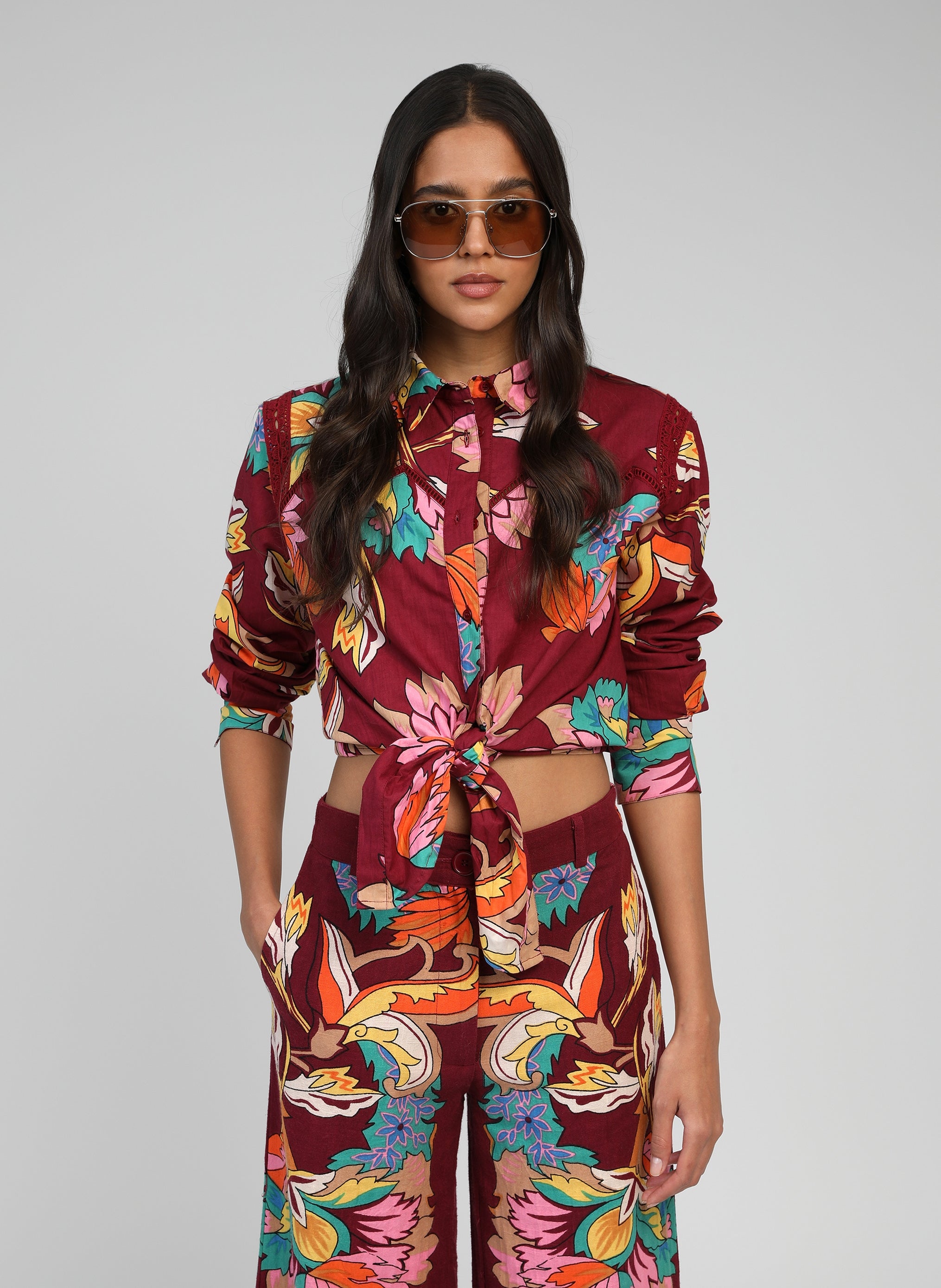 SERVILOU camisa jabba cherry