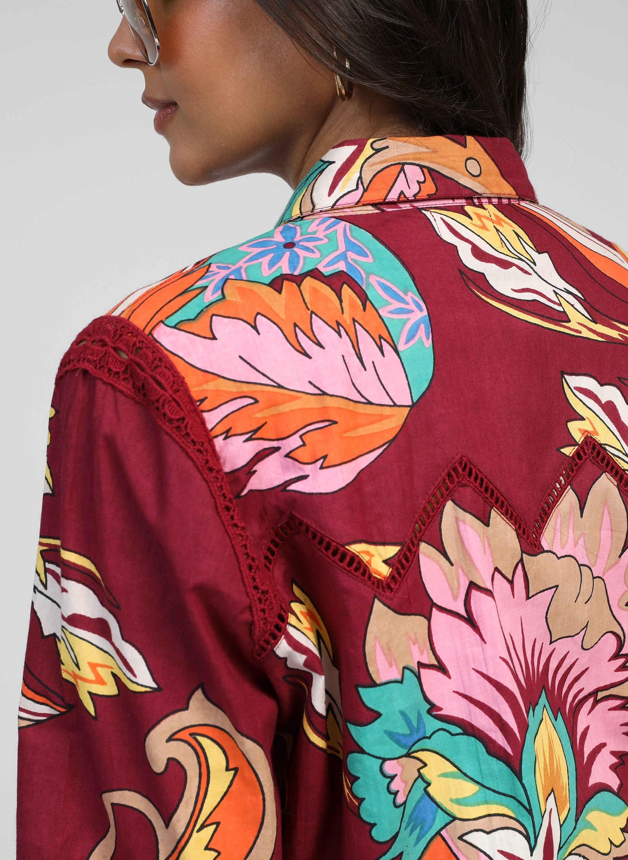 SERVILOU camisa jabba cherry