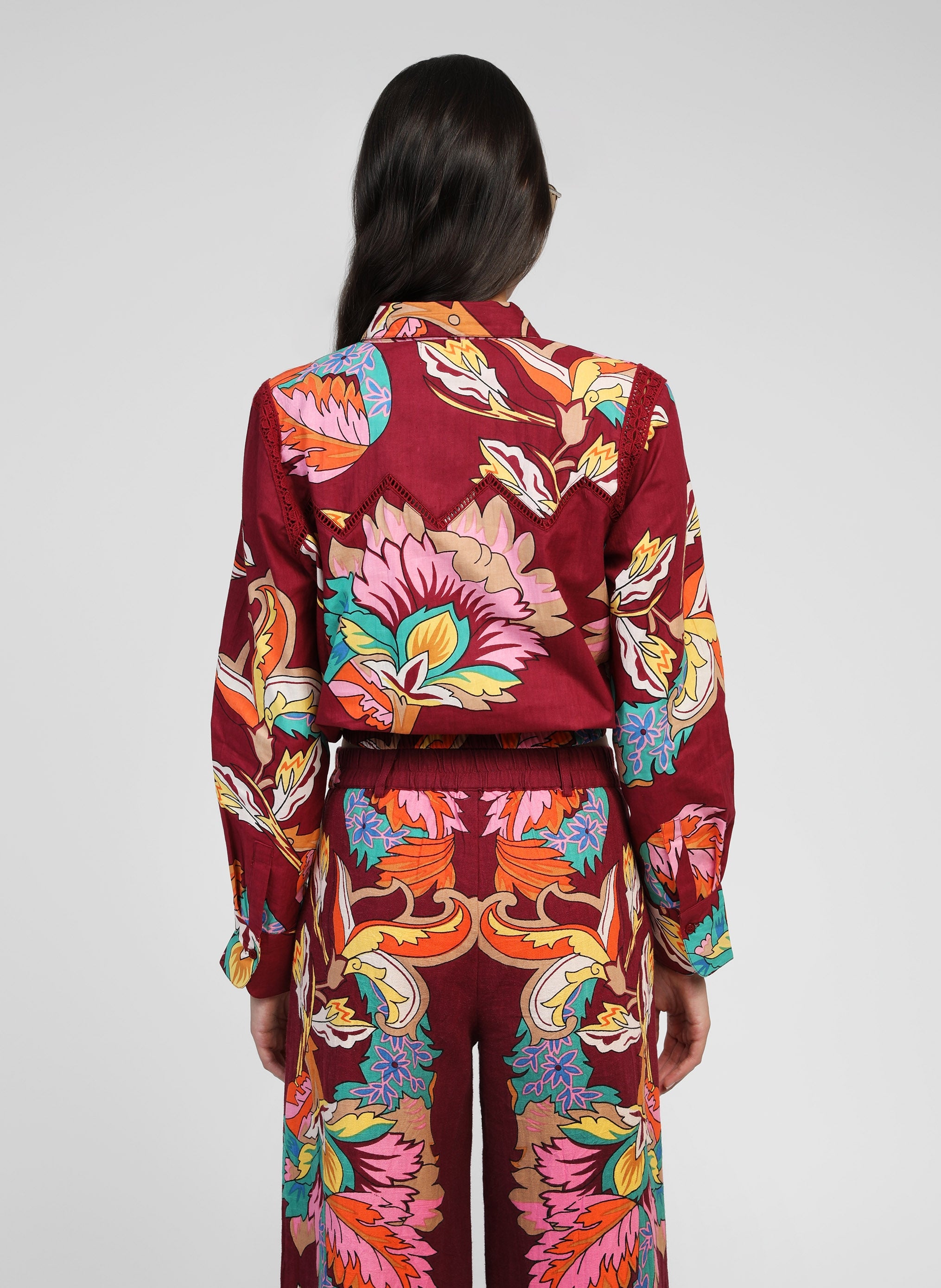 SERVILOU camisa jabba cherry