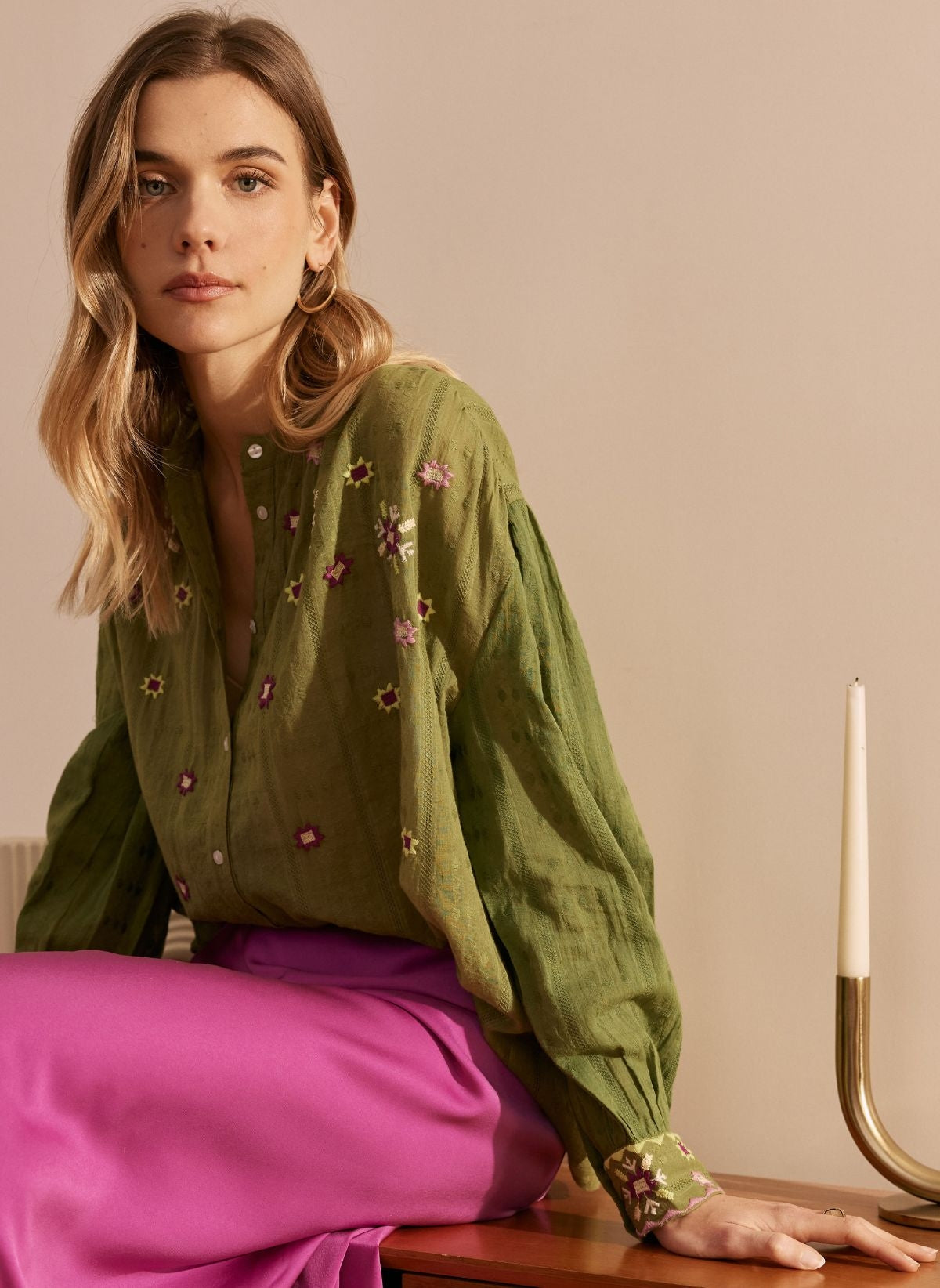 BLOUSE SOLINARI kiwi