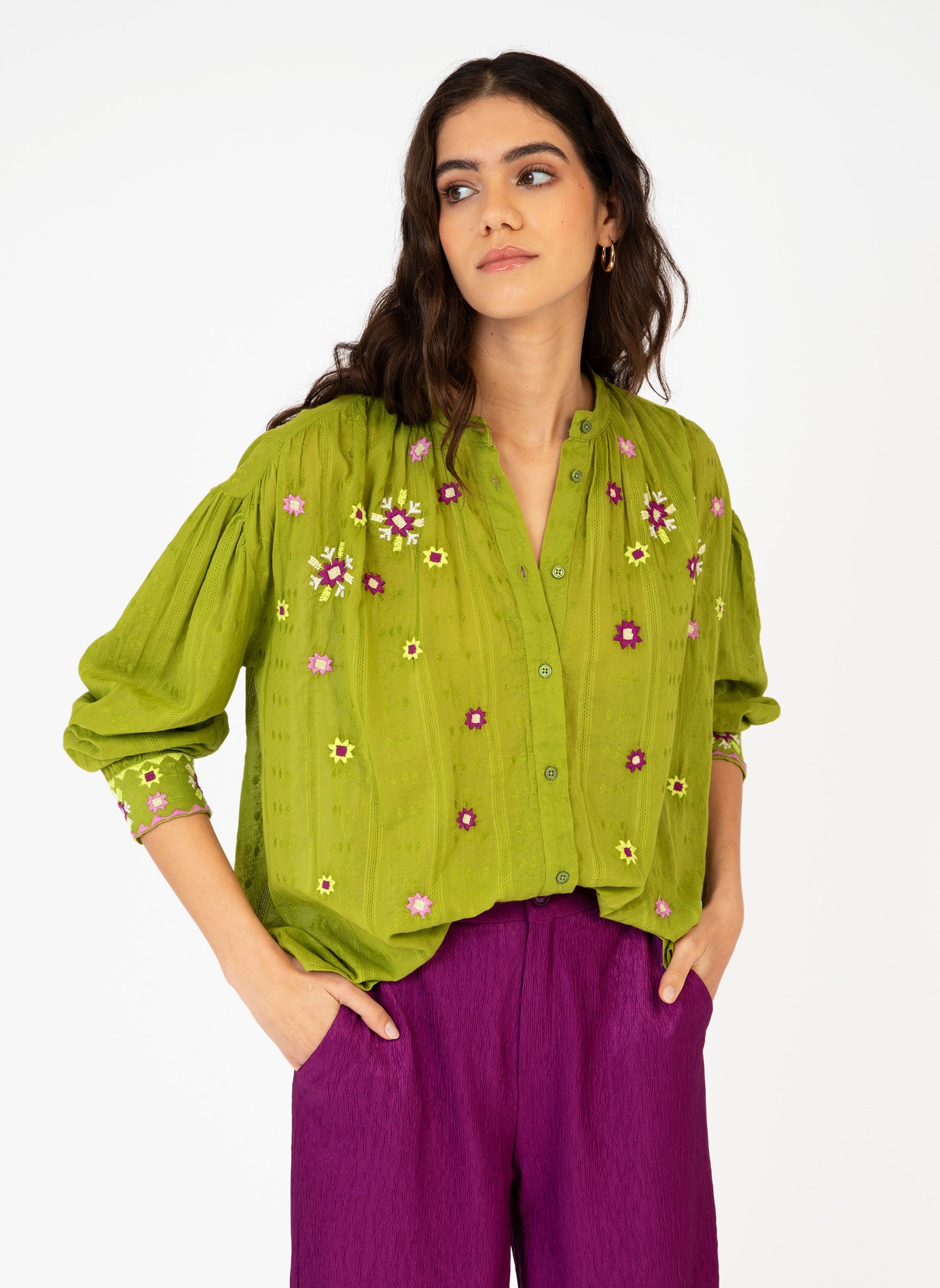BLOUSE SOLINARI kiwi