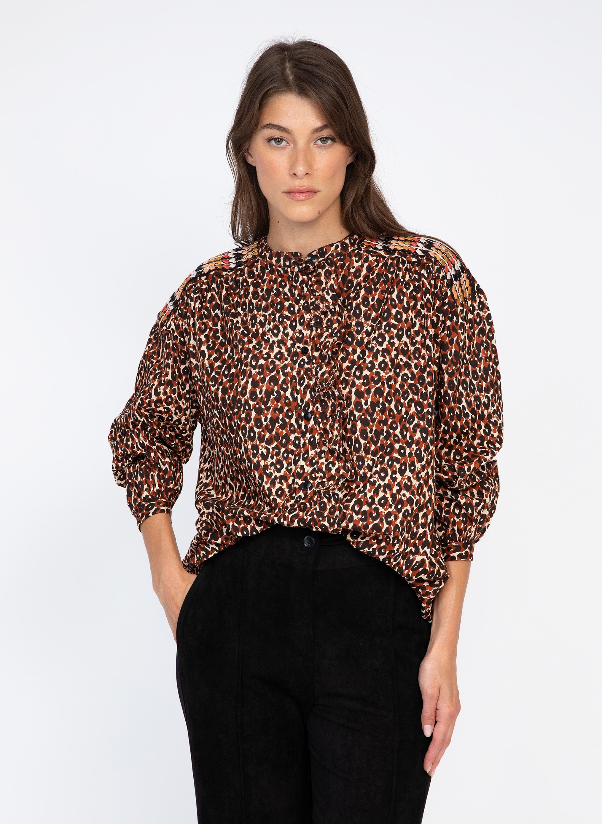 CHEMISE SOURIAMY leona chocolate