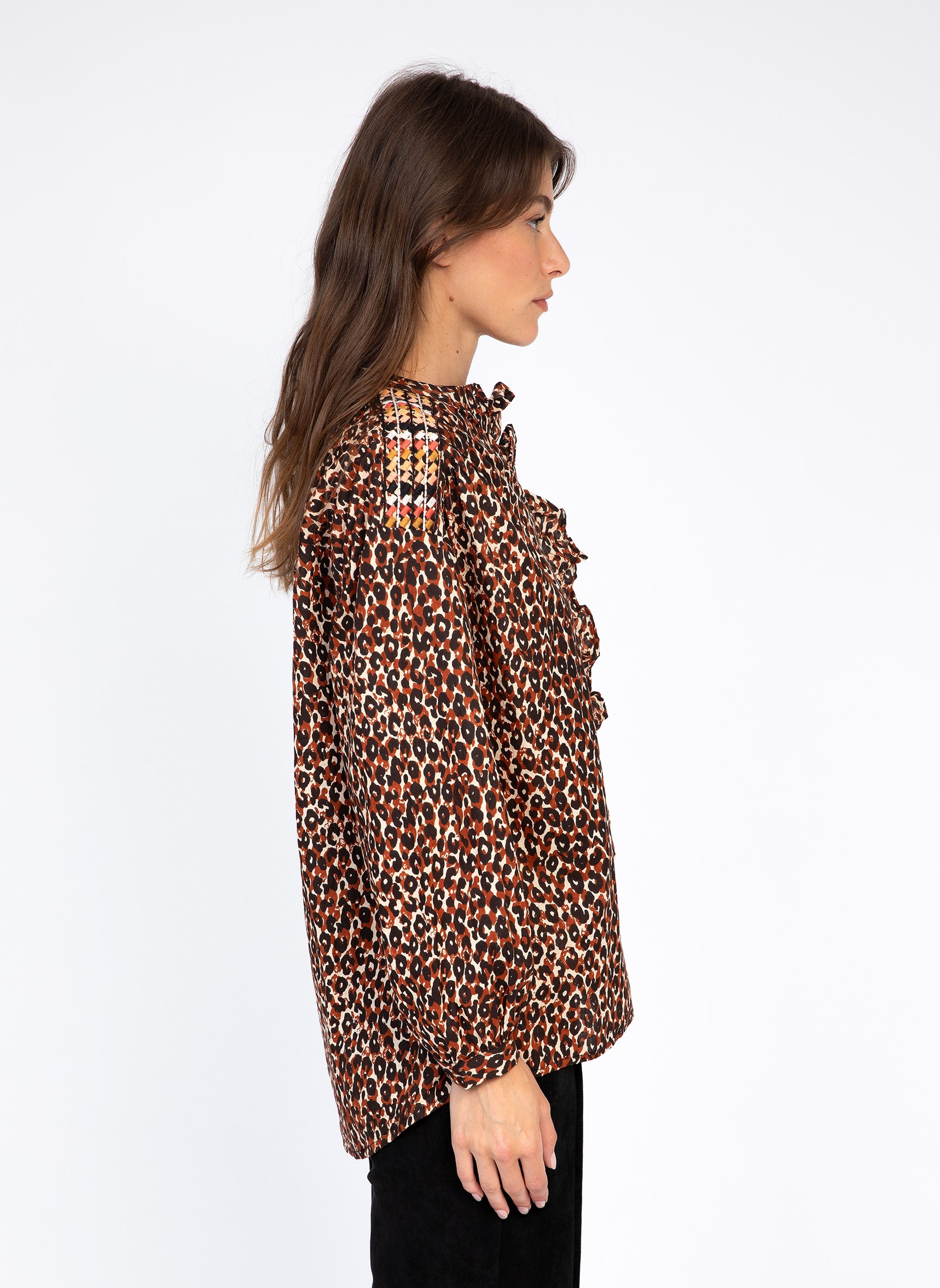 CHEMISE SOURIAMY leona chocolate